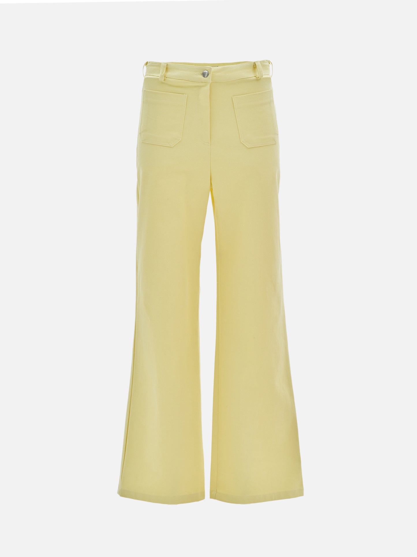High-Rise Pocket Jeans, Lemon
