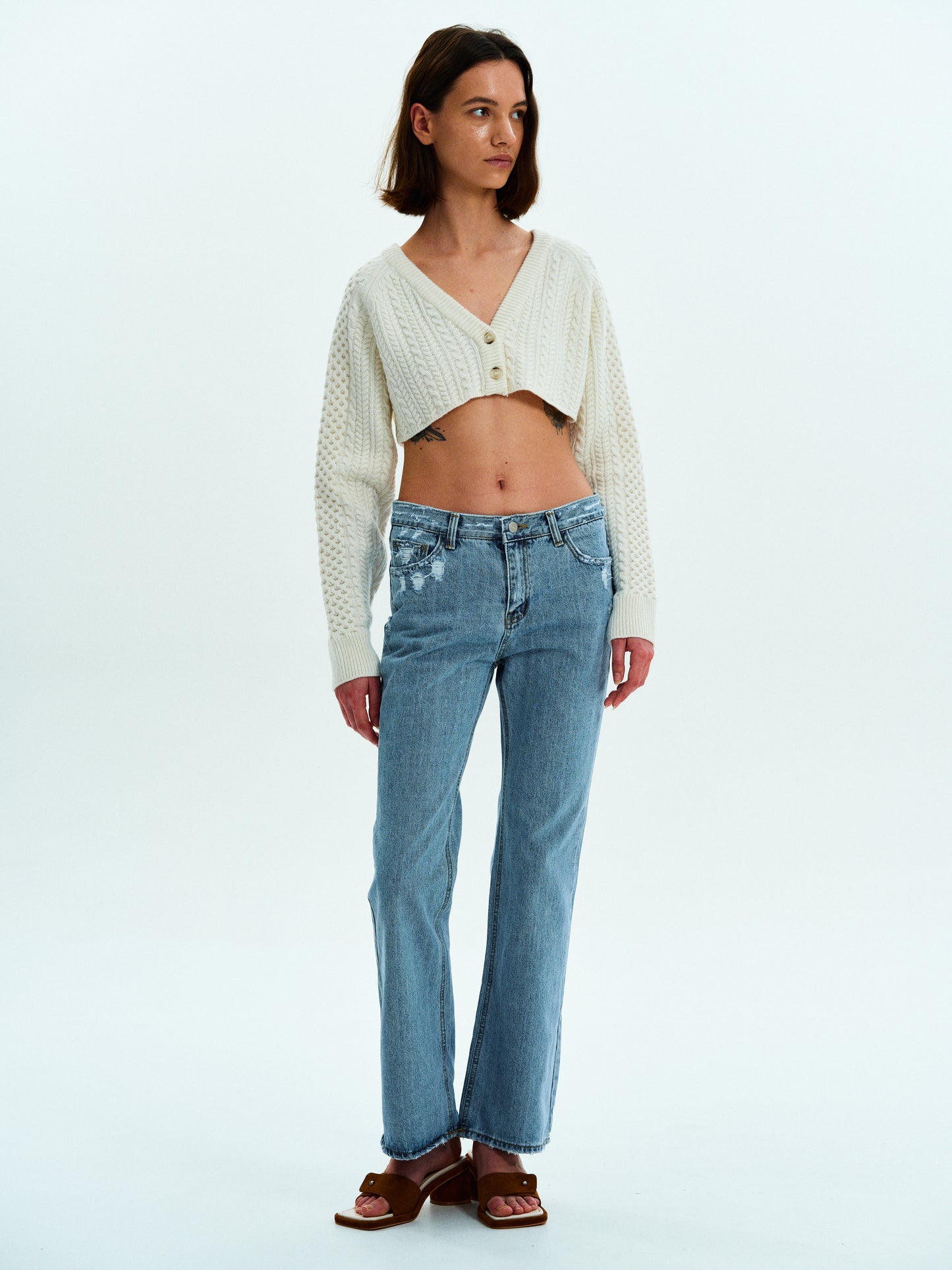 Low Rise Slim Jeans, Blue