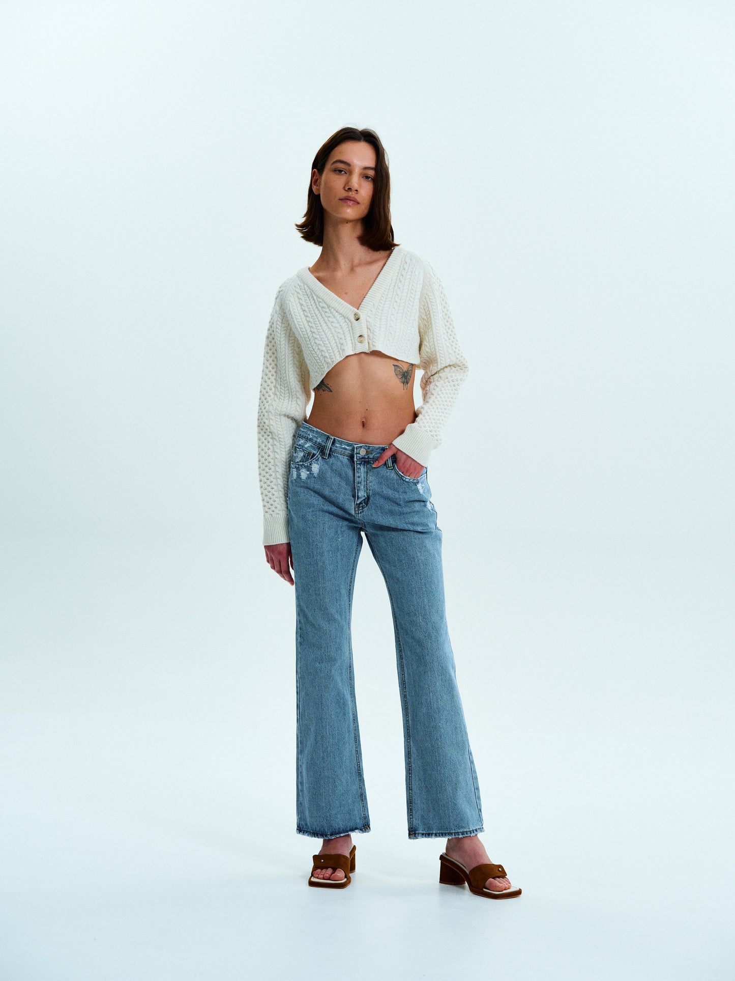 Low Rise Slim Jeans, Blue