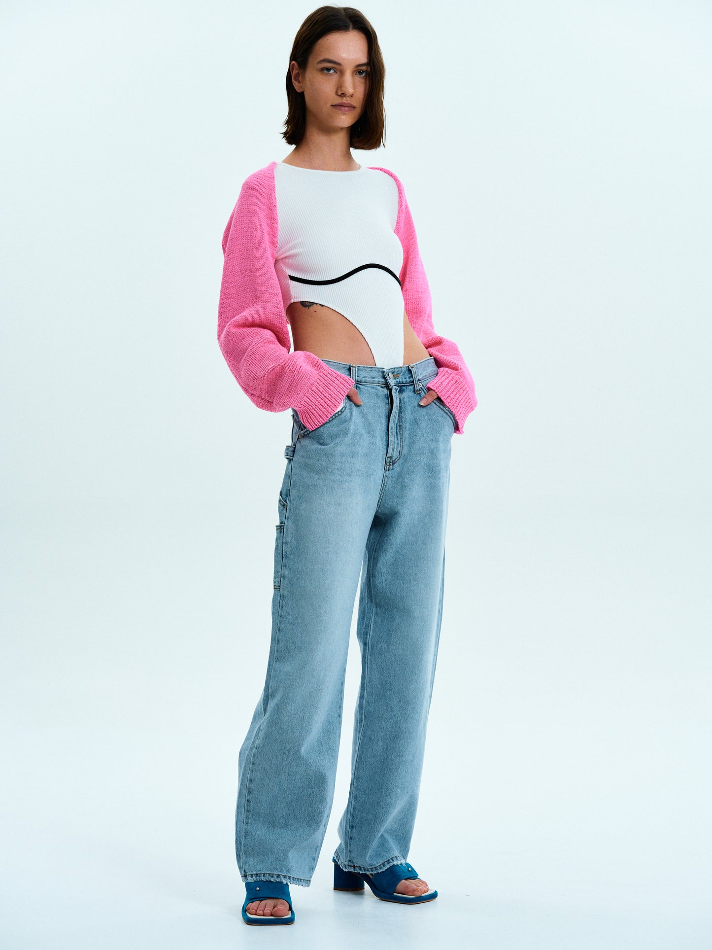 Wide Carpenter Jeans, Blue