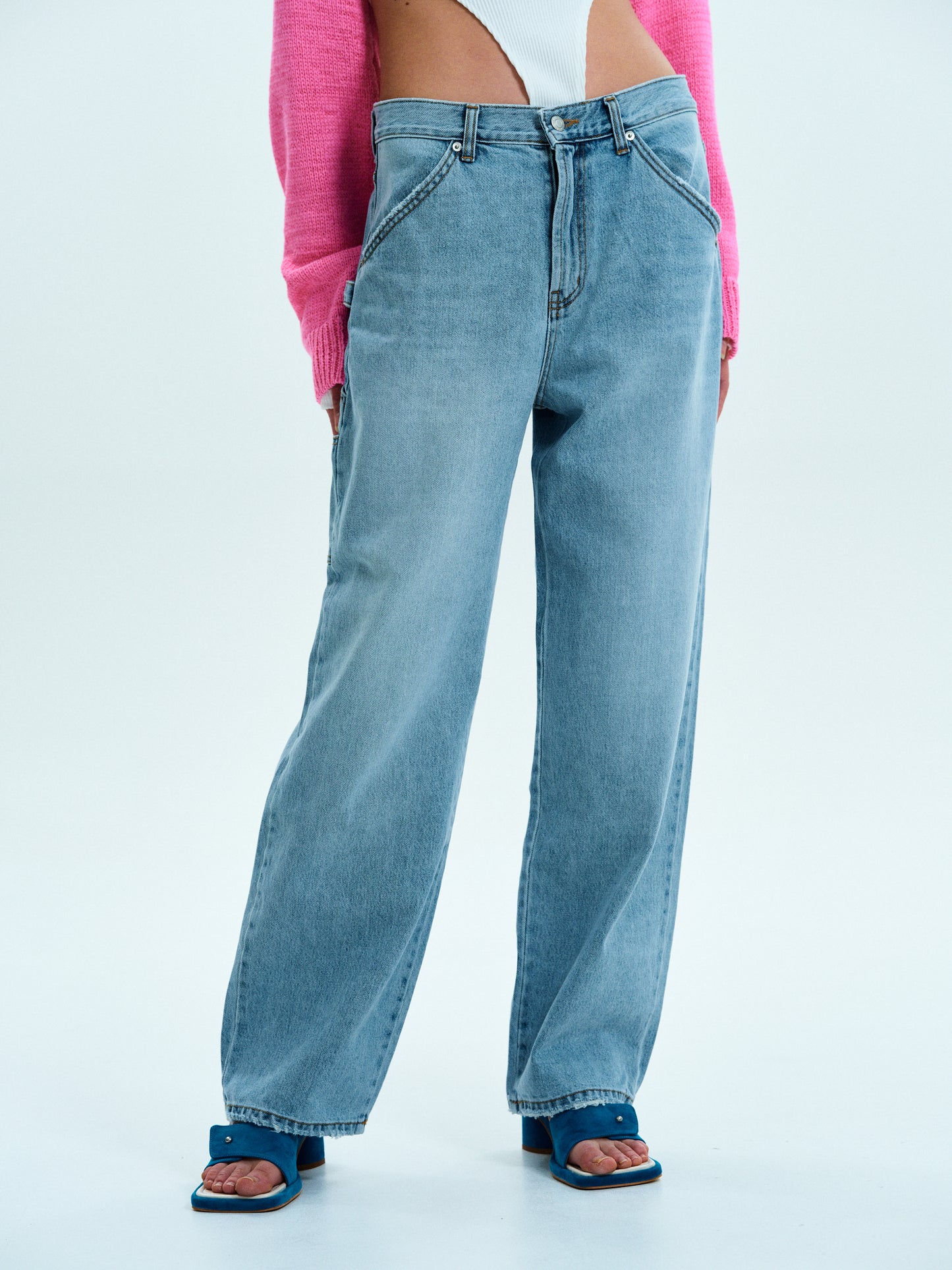 Wide Carpenter Jeans, Blue