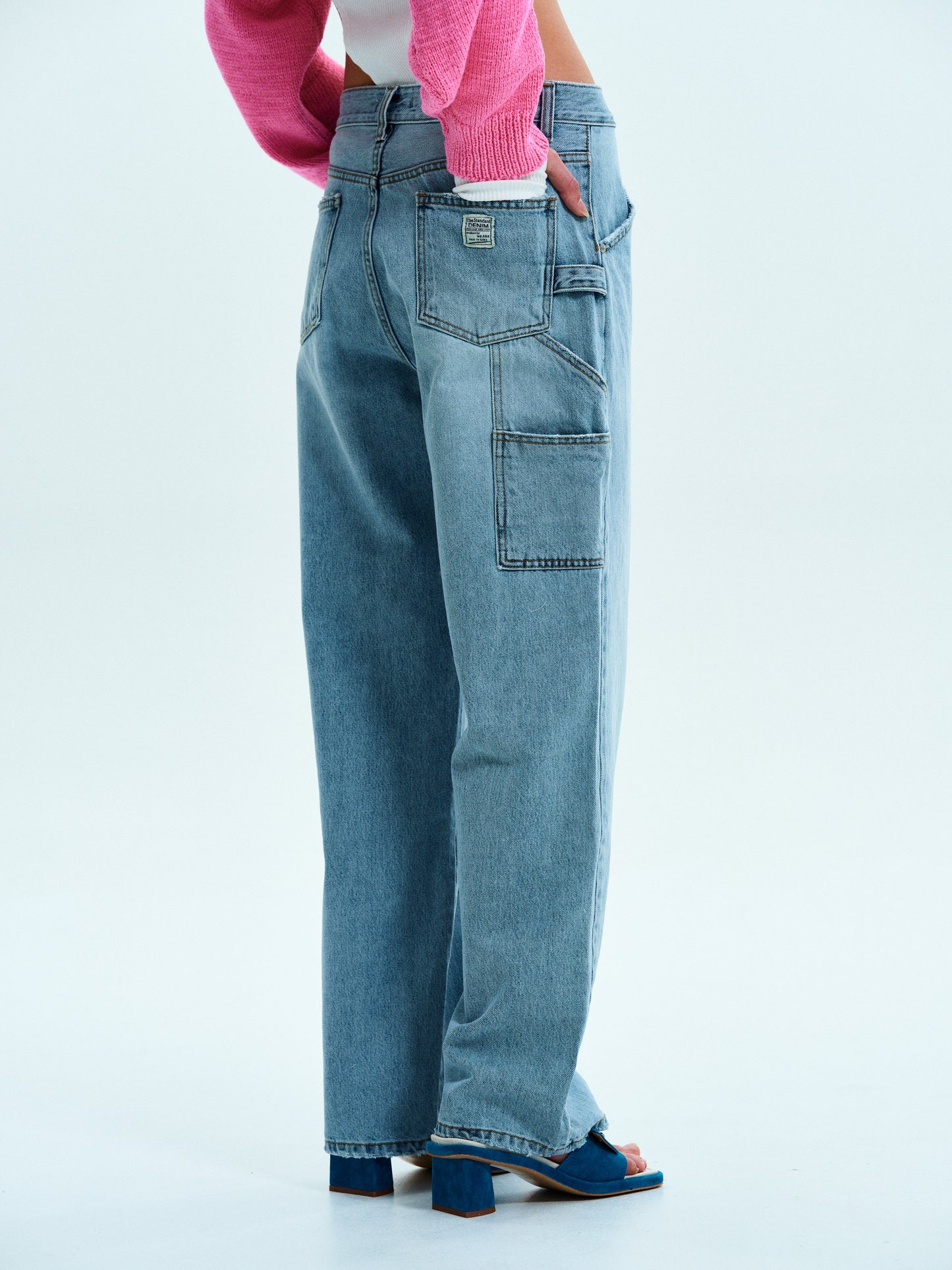 Wide Carpenter Jeans, Blue