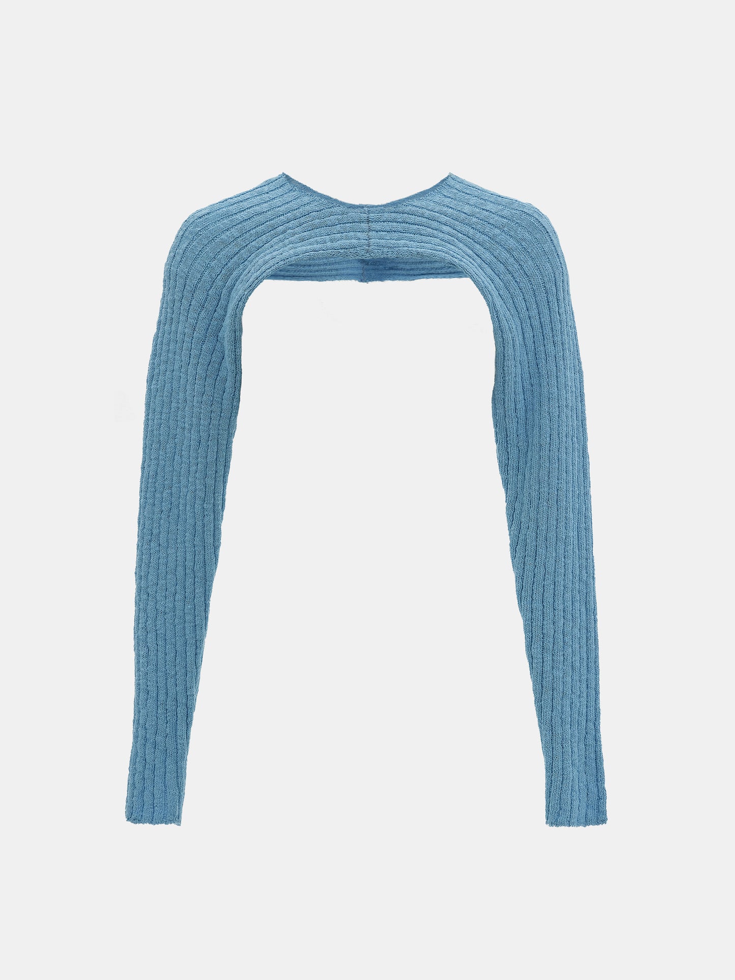 Cropped Knit Bolero, Maya Blue