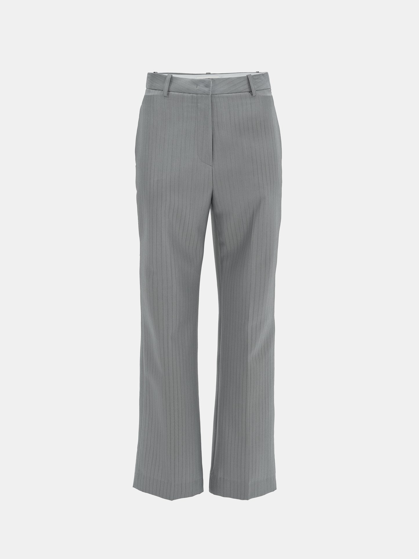 Pinstripe Suit Trousers, Silver Grey