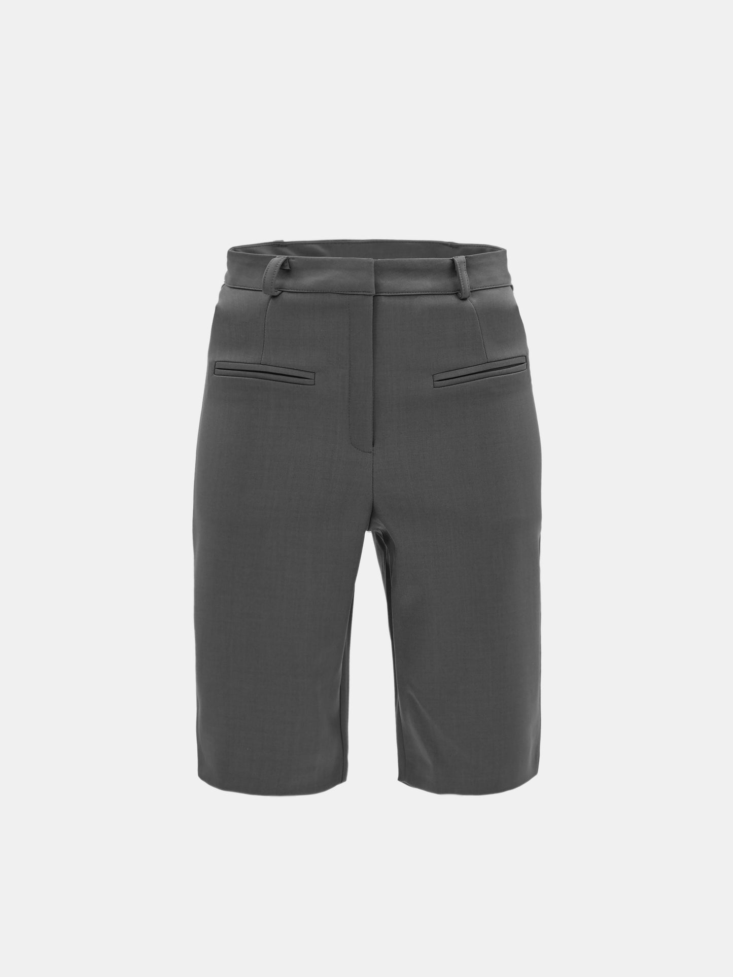 Slim Suiting Shorts, Asphalt