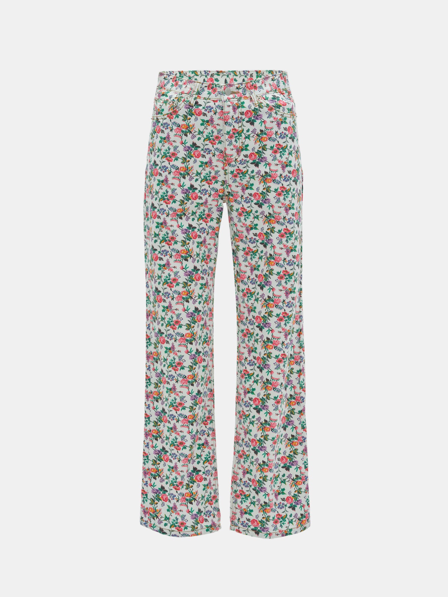 Floral Print Jeans, Rose Garden