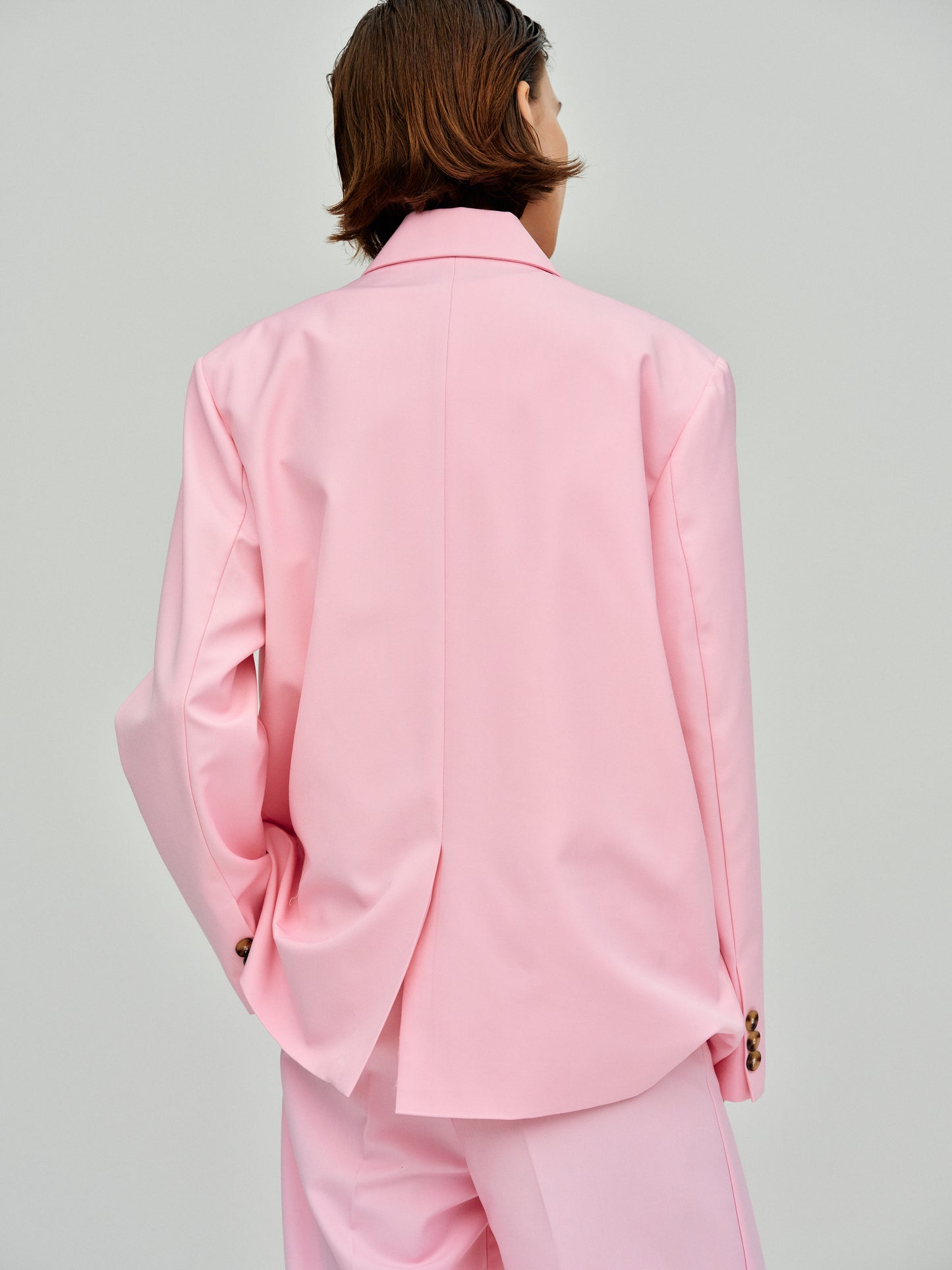 Double-Breasted Suit Blazer, Pink