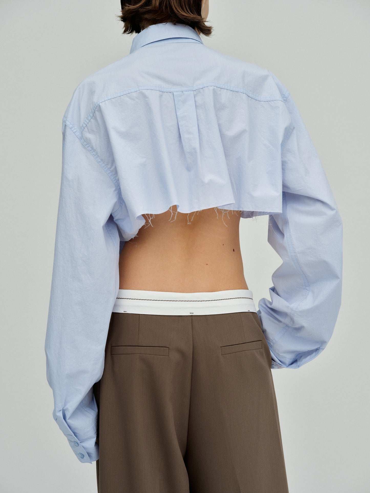 Boxy Cropped Shirt, Oxford