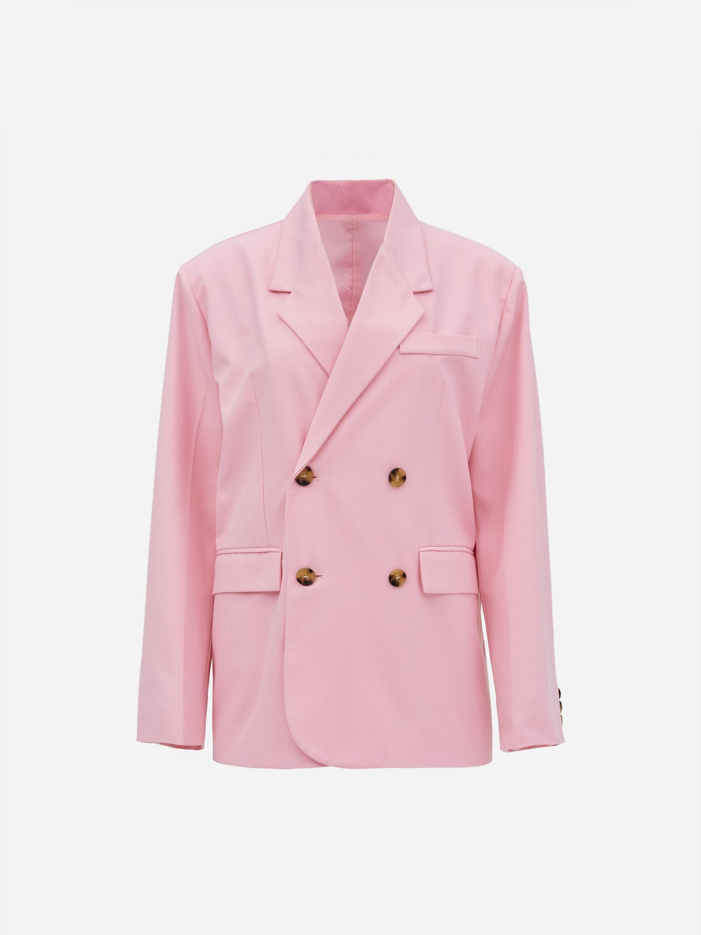 Double-Breasted Suit Blazer, Pink