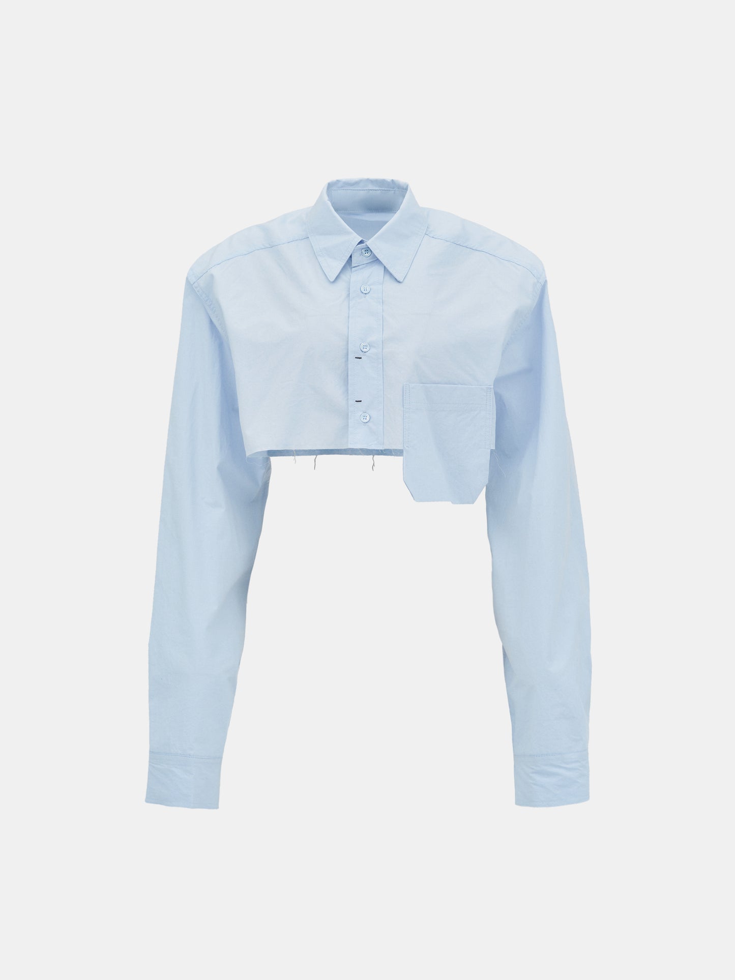 Boxy Cropped Shirt, Oxford