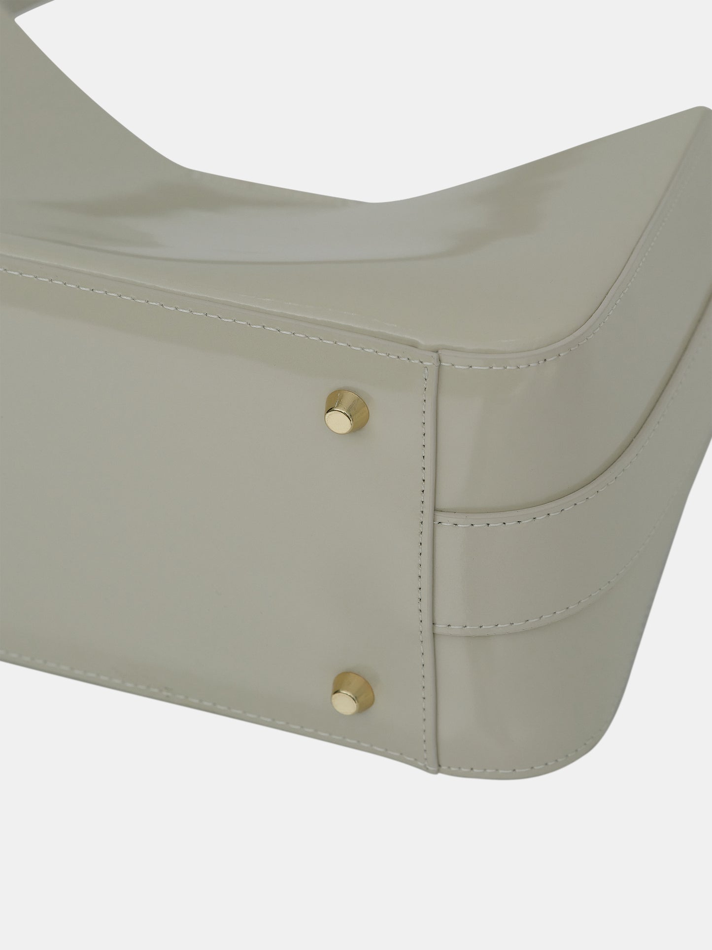 Leather Shoulder Bag, Oyster