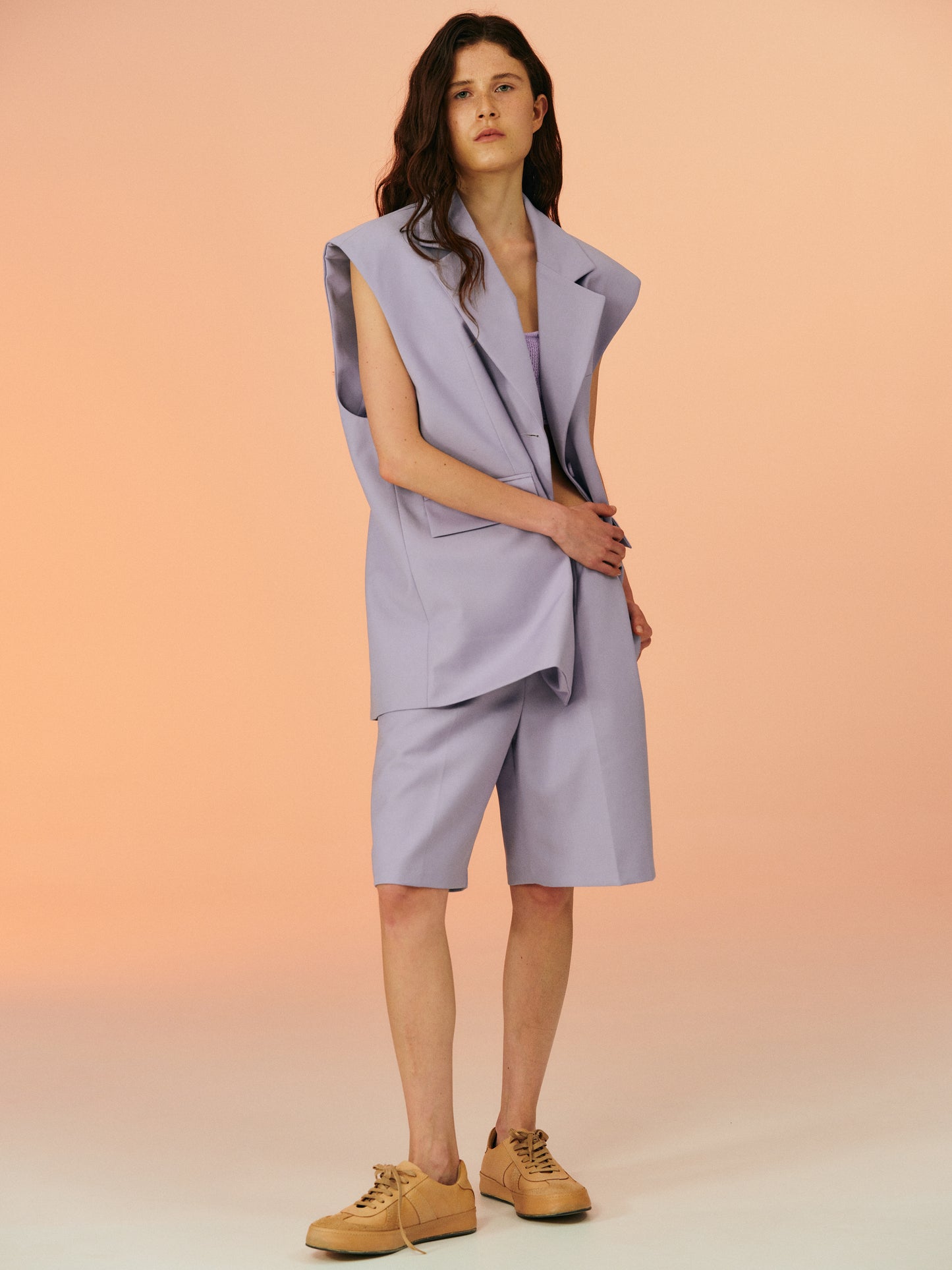 Boxy Tailored Vest, Very Peri