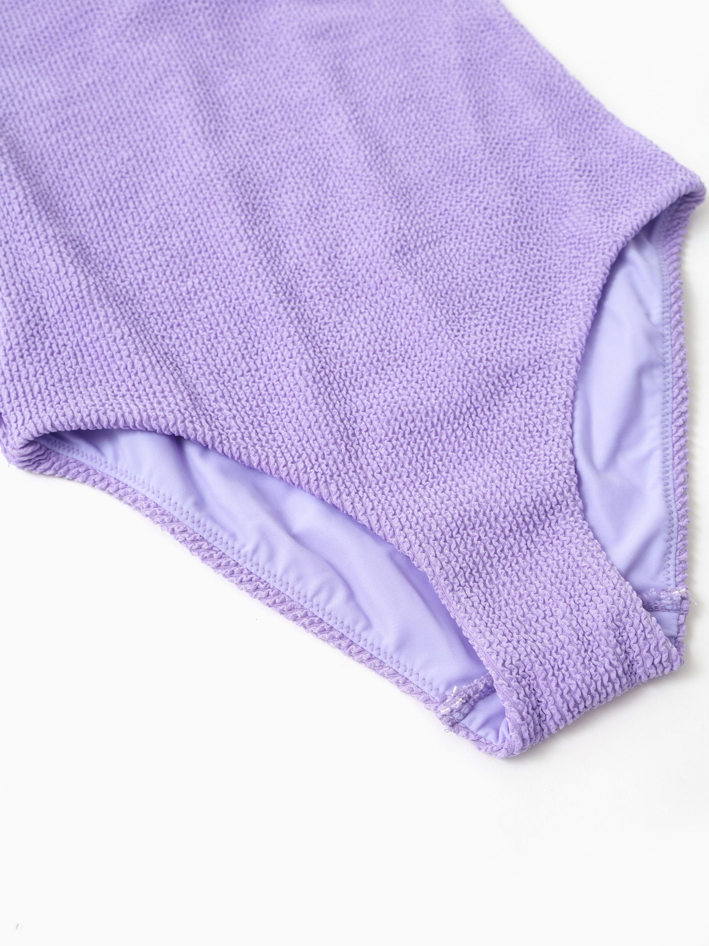 Crinkle One-Piece Swimsuit, Lavender