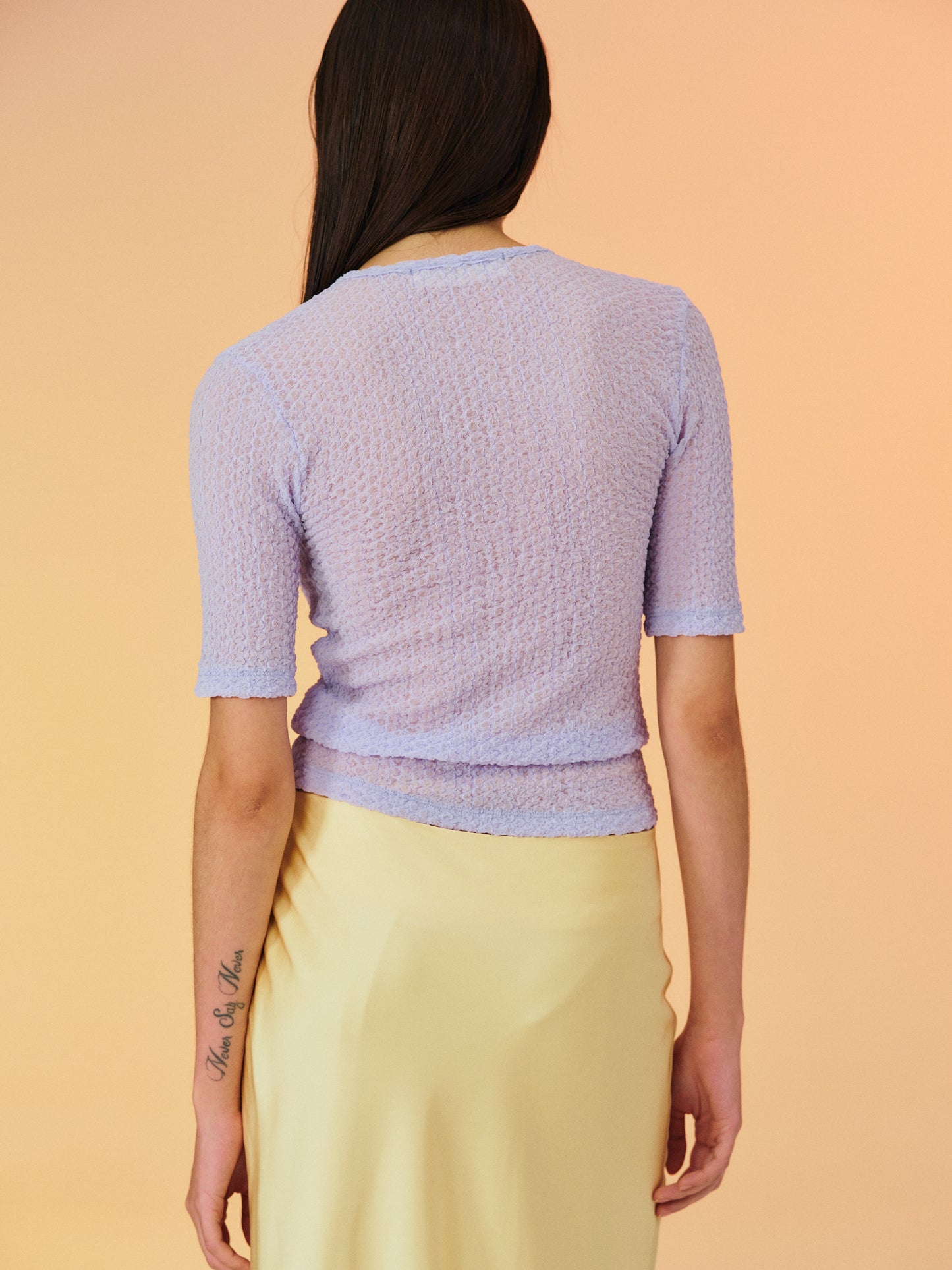 Seersucker Second-Skin Top, Lilac