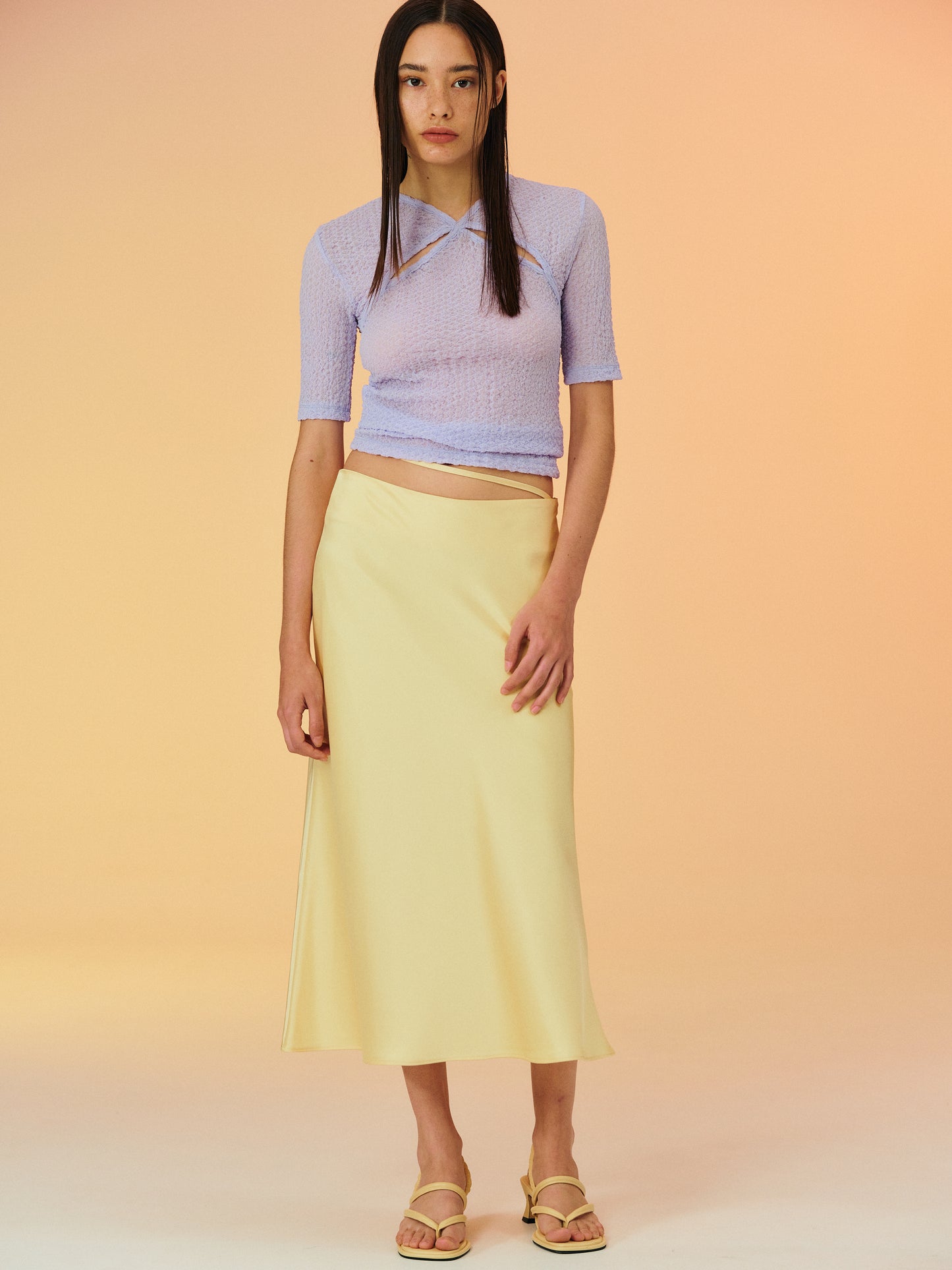 Seersucker Second-Skin Top, Lilac