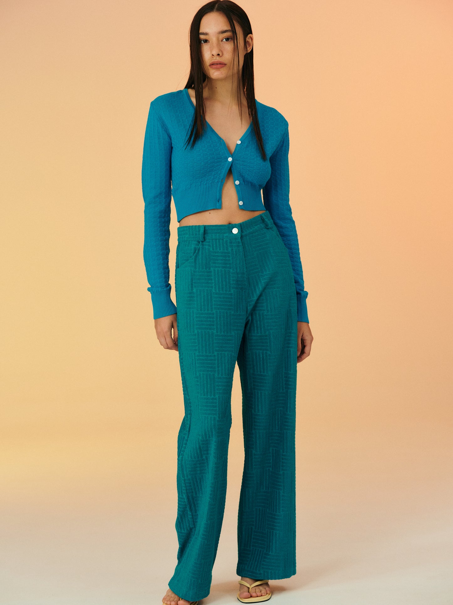 Toweling Trousers, Deep Ocean