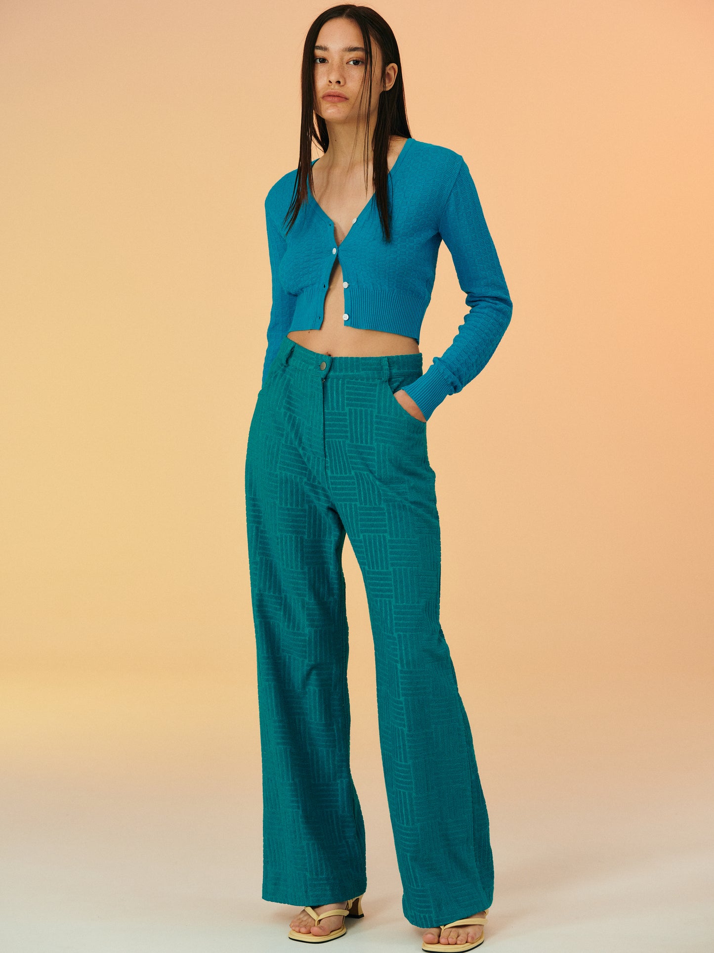 Toweling Trousers, Deep Ocean