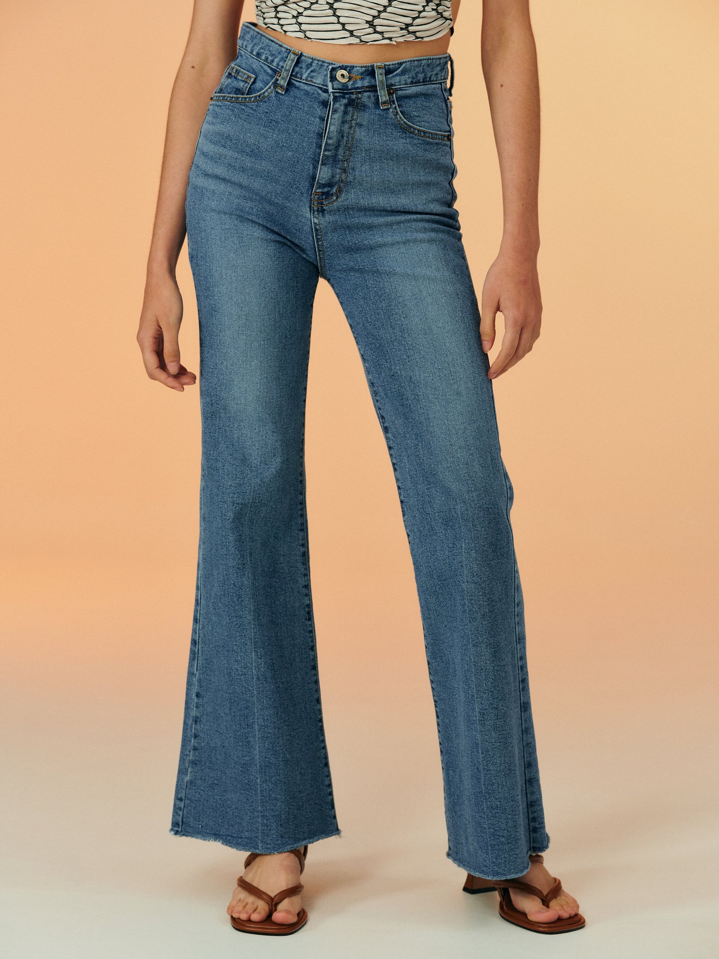 High Rise Bootcut Jeans, Medium Blue