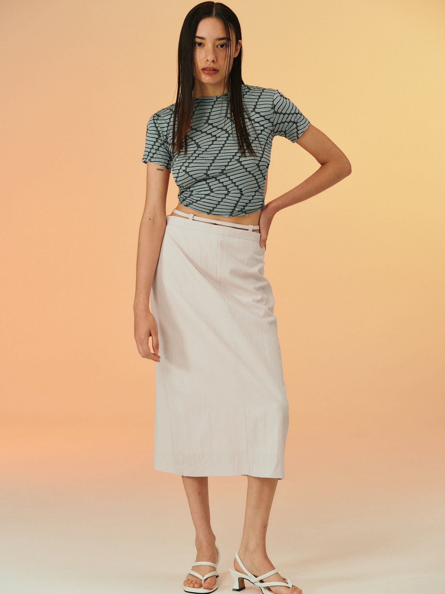 Loophole Tie Skirt, Laut Pink
