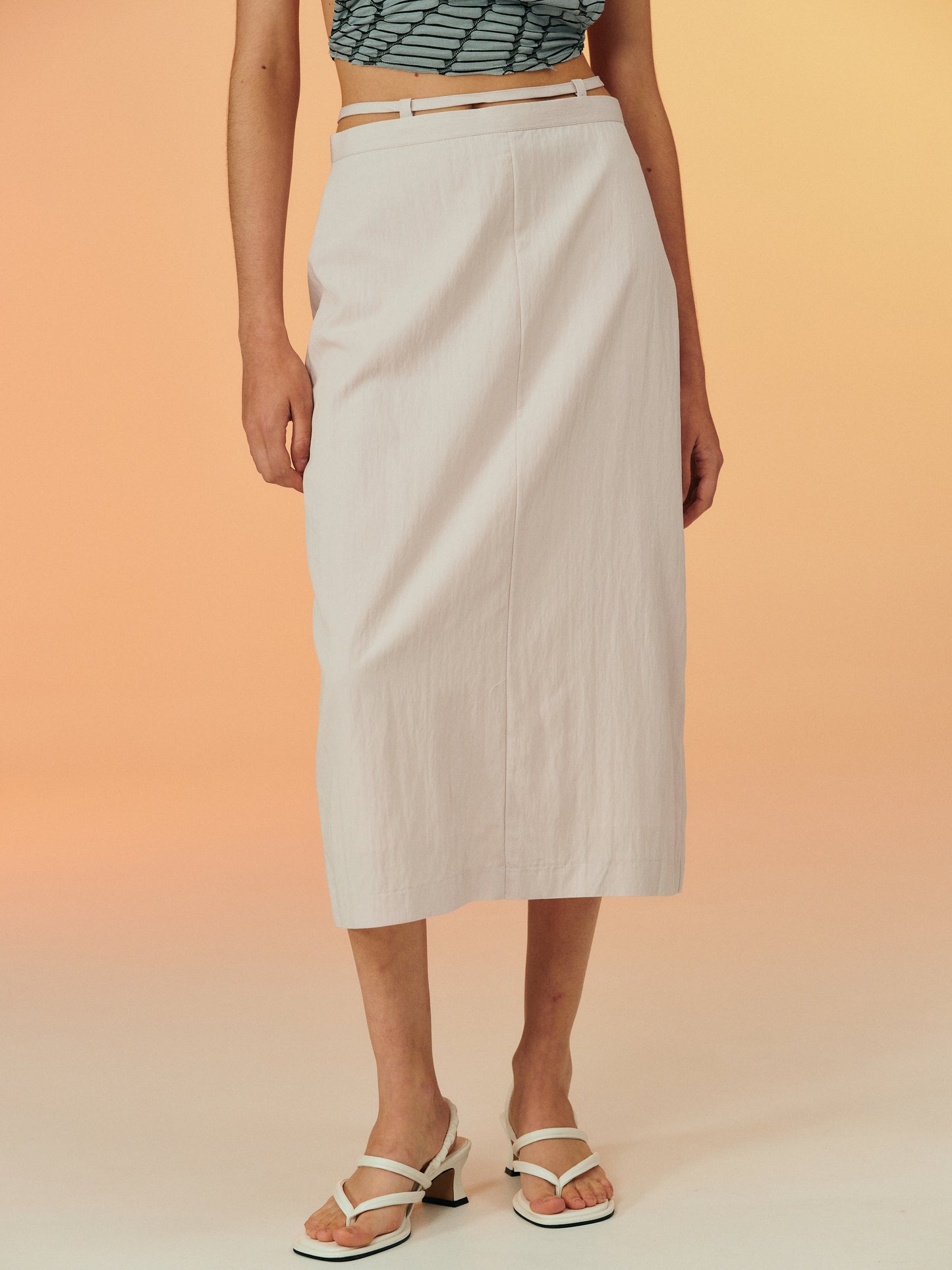 Loophole Tie Skirt, Laut Pink