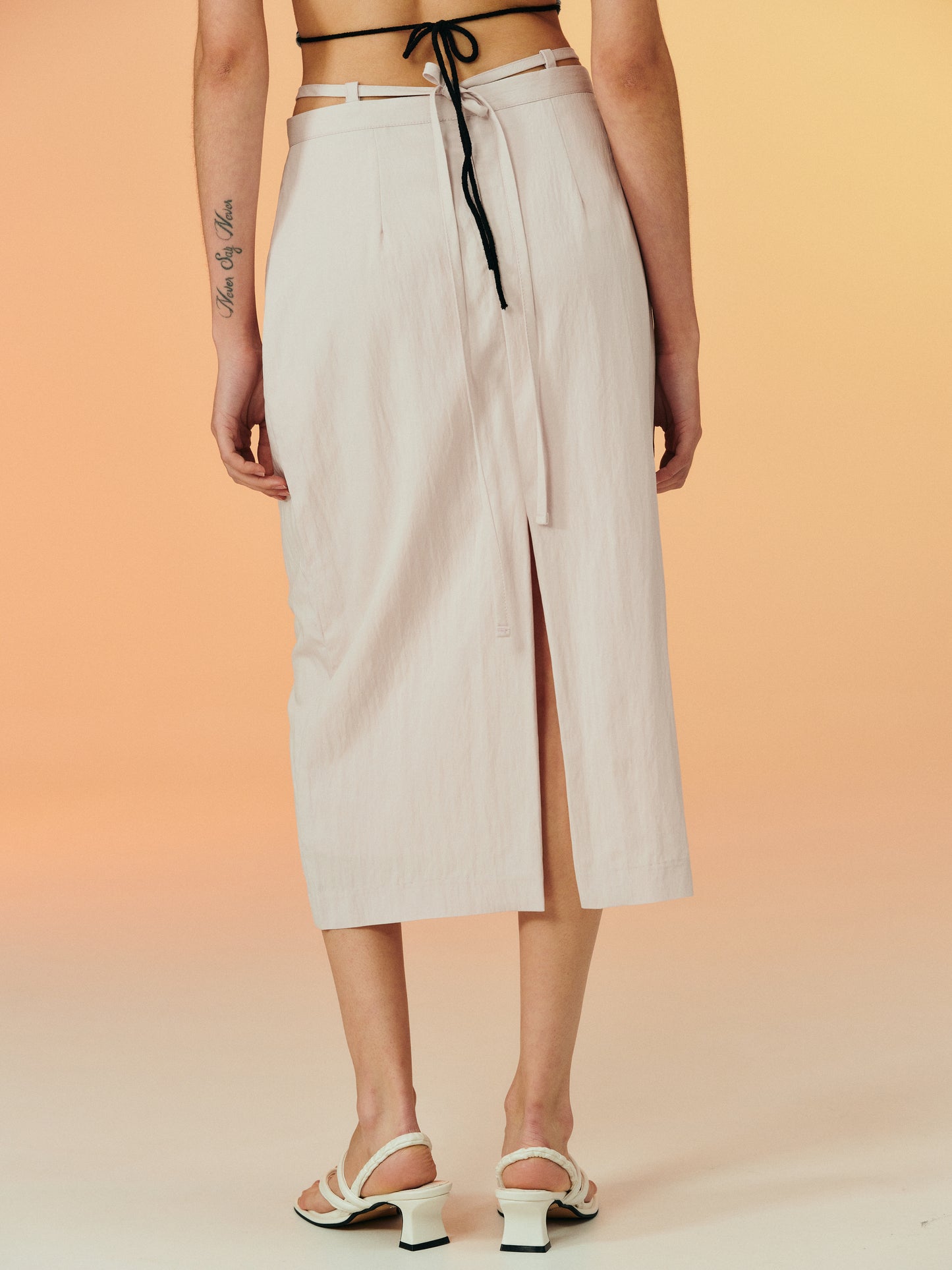 Loophole Tie Skirt, Laut Pink