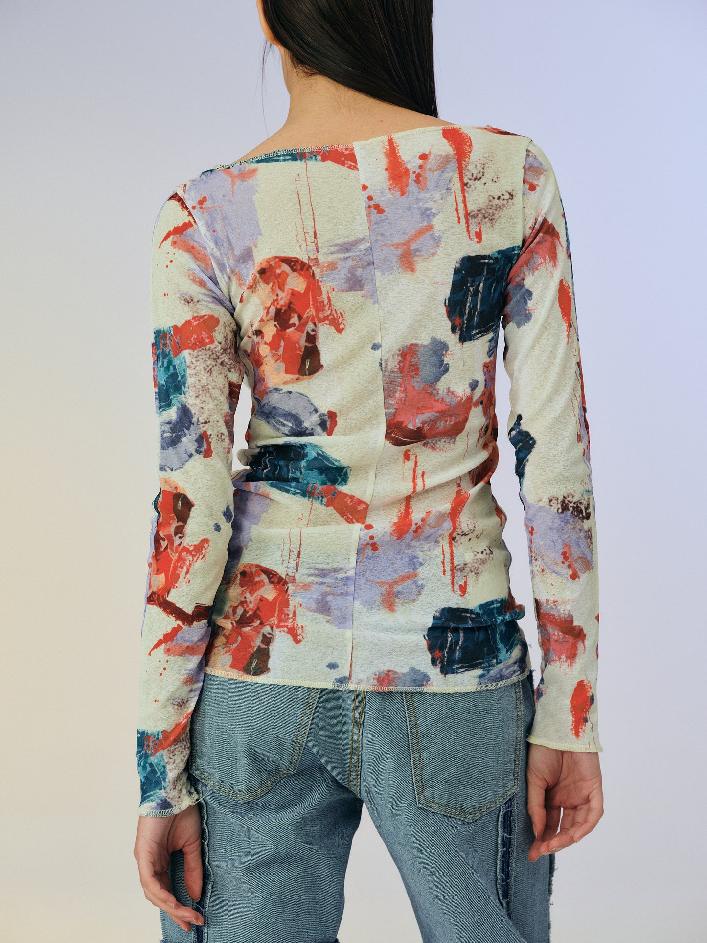 Multicolor Print T-Shirt, Ivory