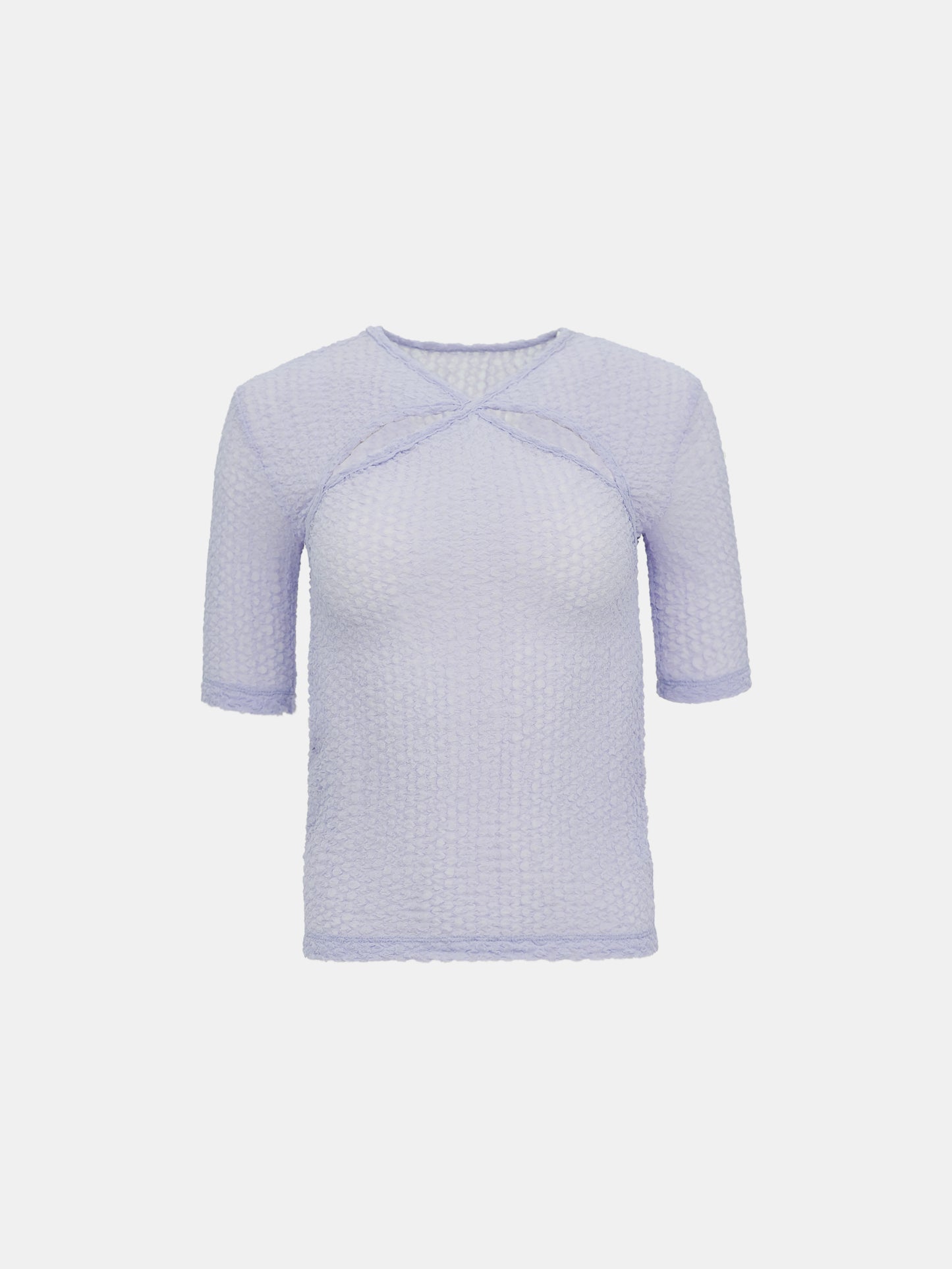 Seersucker Second-Skin Top, Lilac
