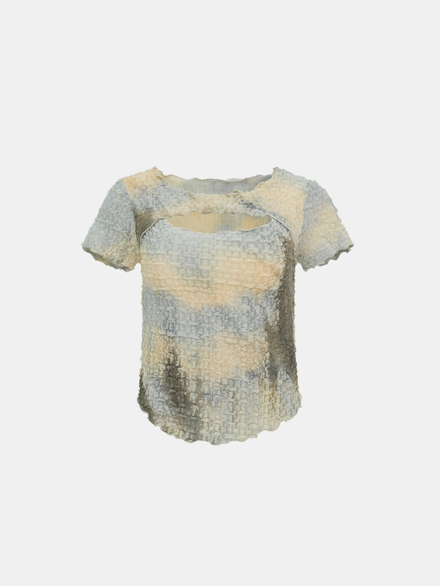 Tie-Dye Textured Top, Earthy