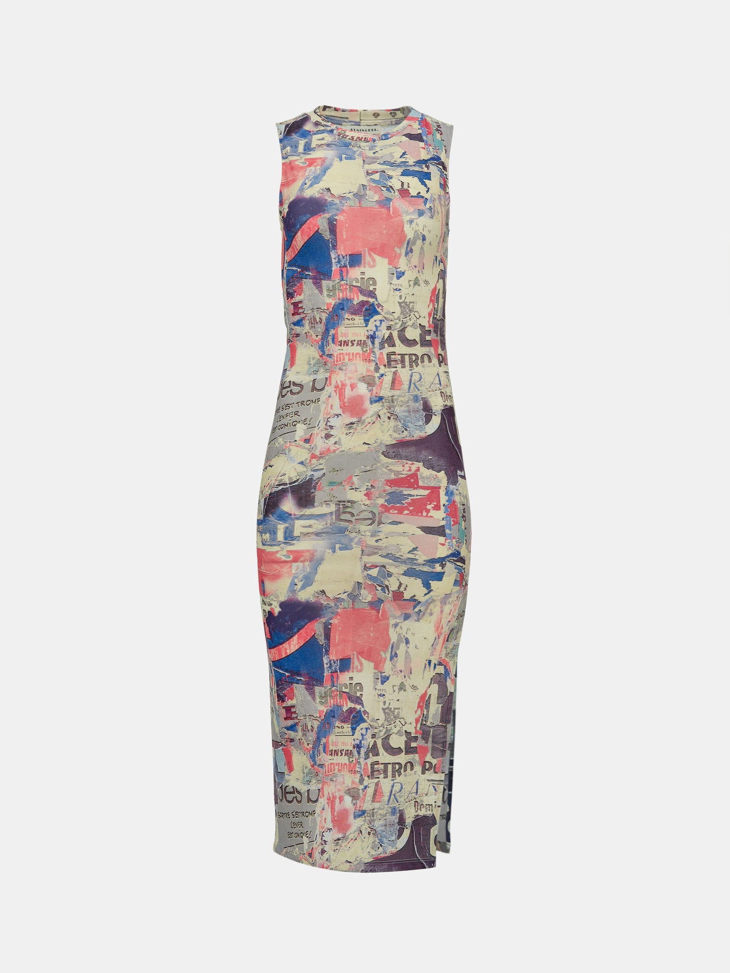Multicolor Graphic Print Dress, Pink