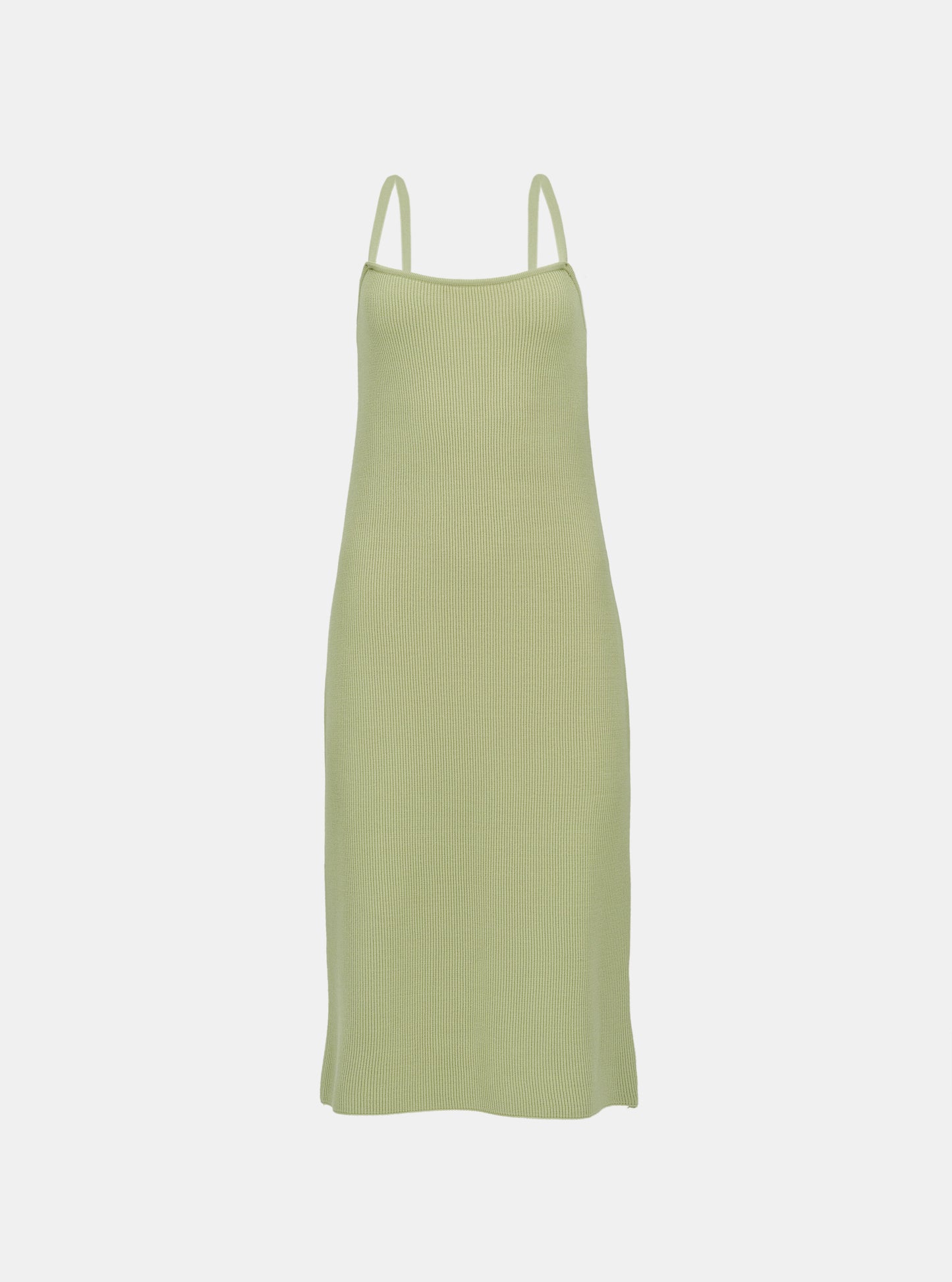 Rib Knit Slip-On Dress, Avocado