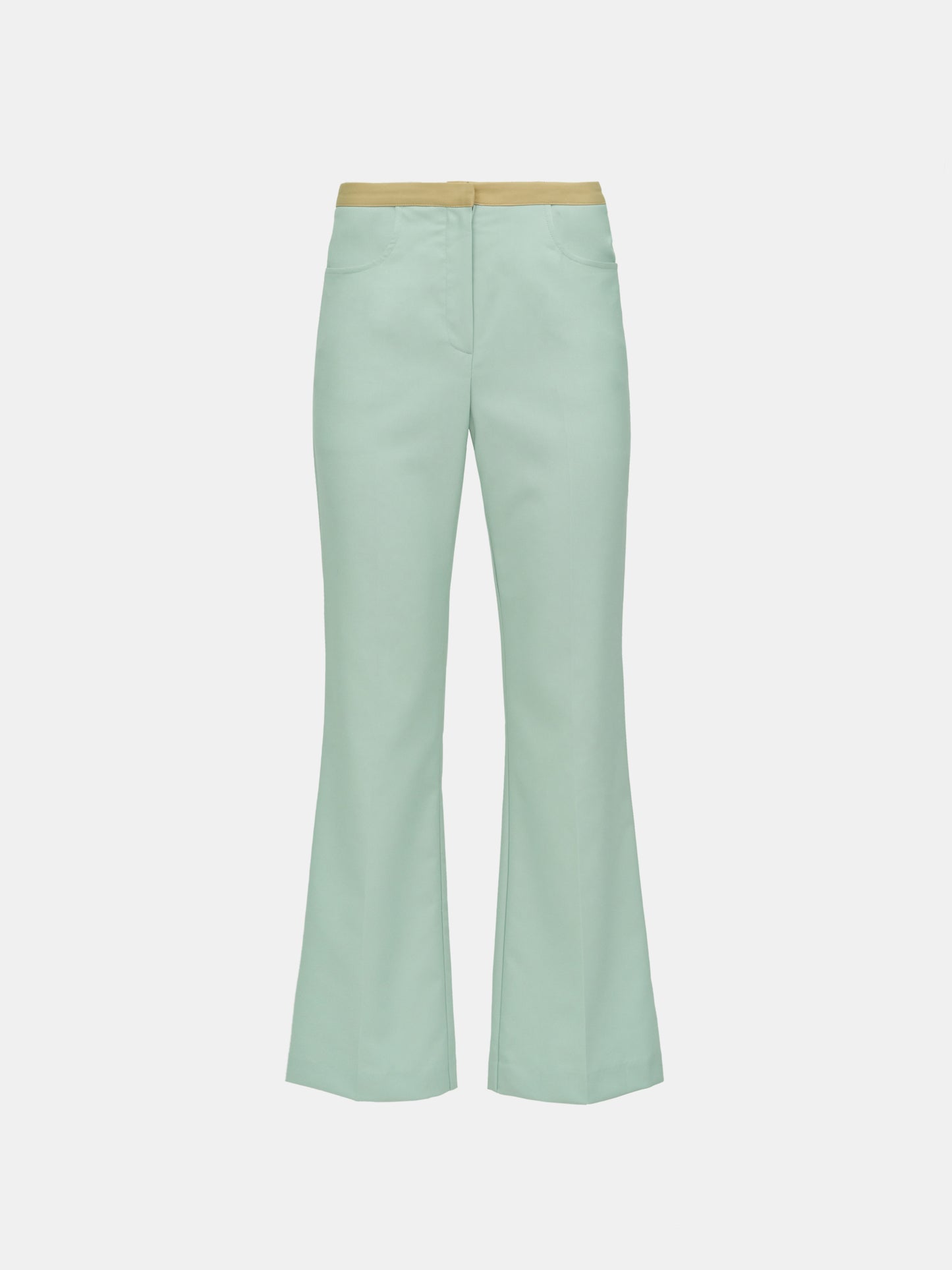 Contrast Waistband Trousers, Spring Mint