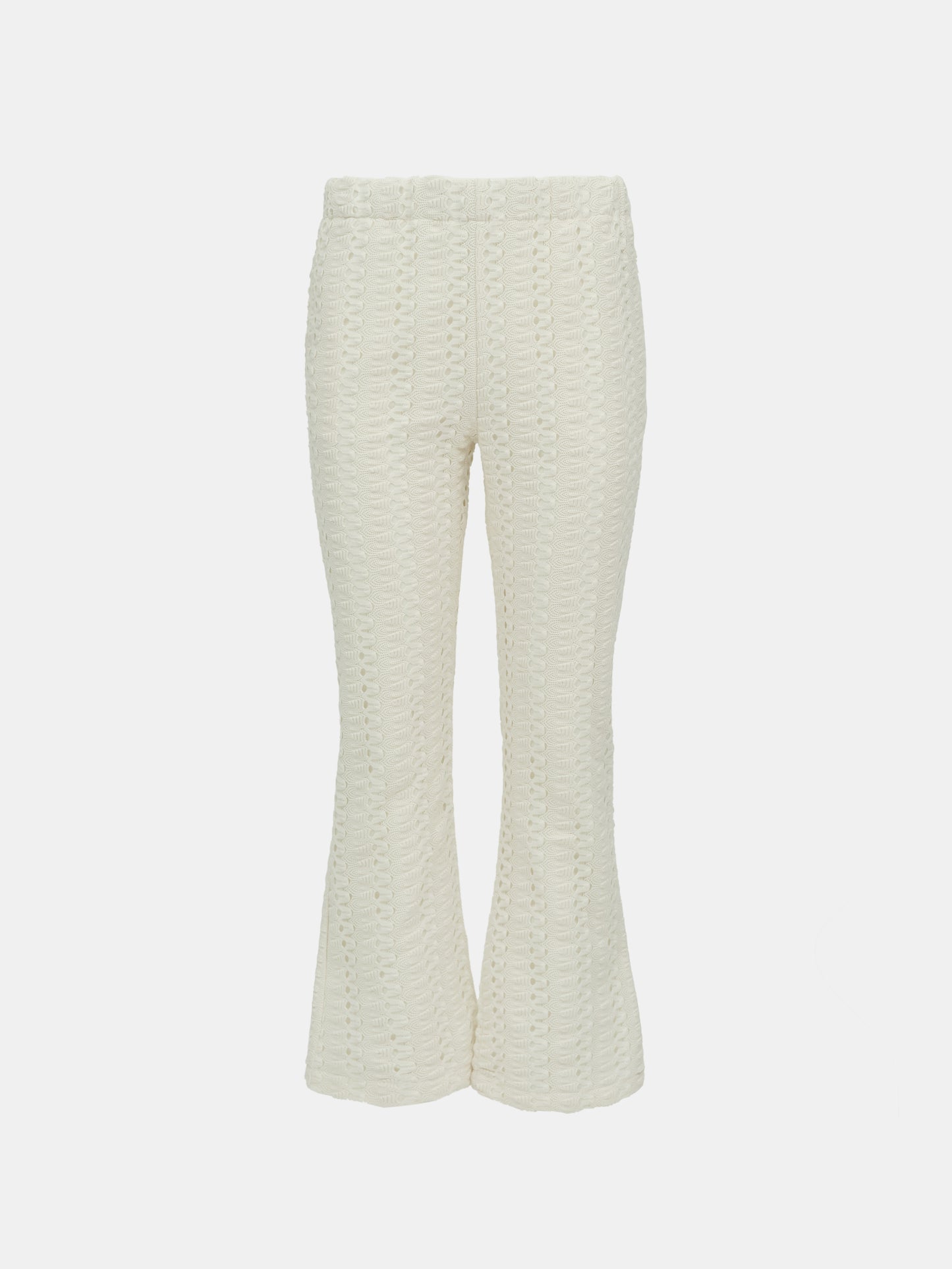 Seersucker Wavy Pants, Almond milk