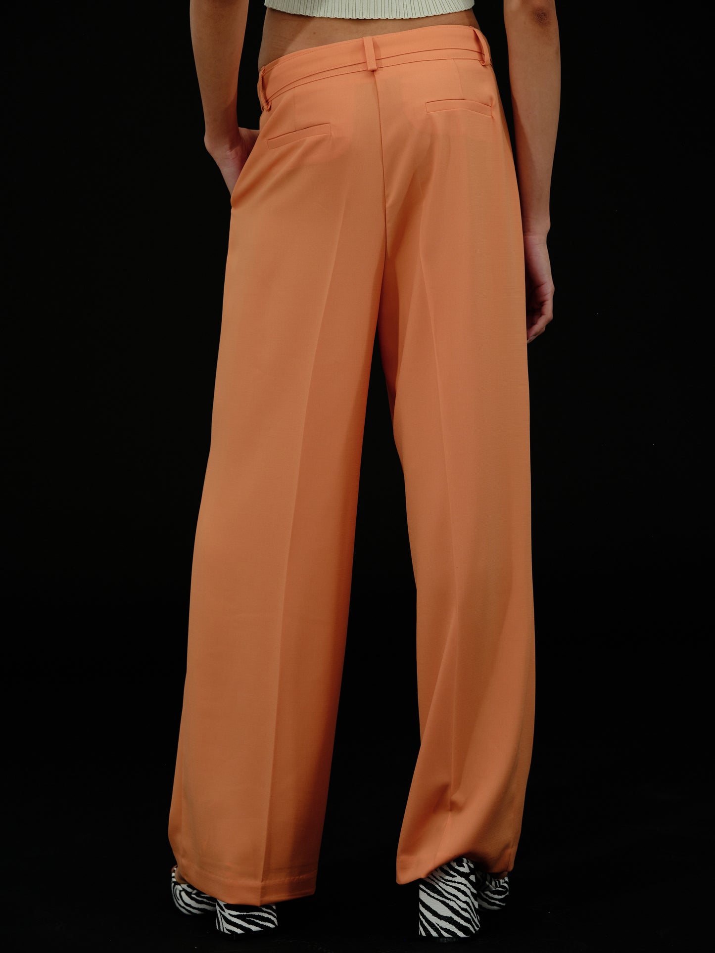 Fluid Belted Trousers, Orangina