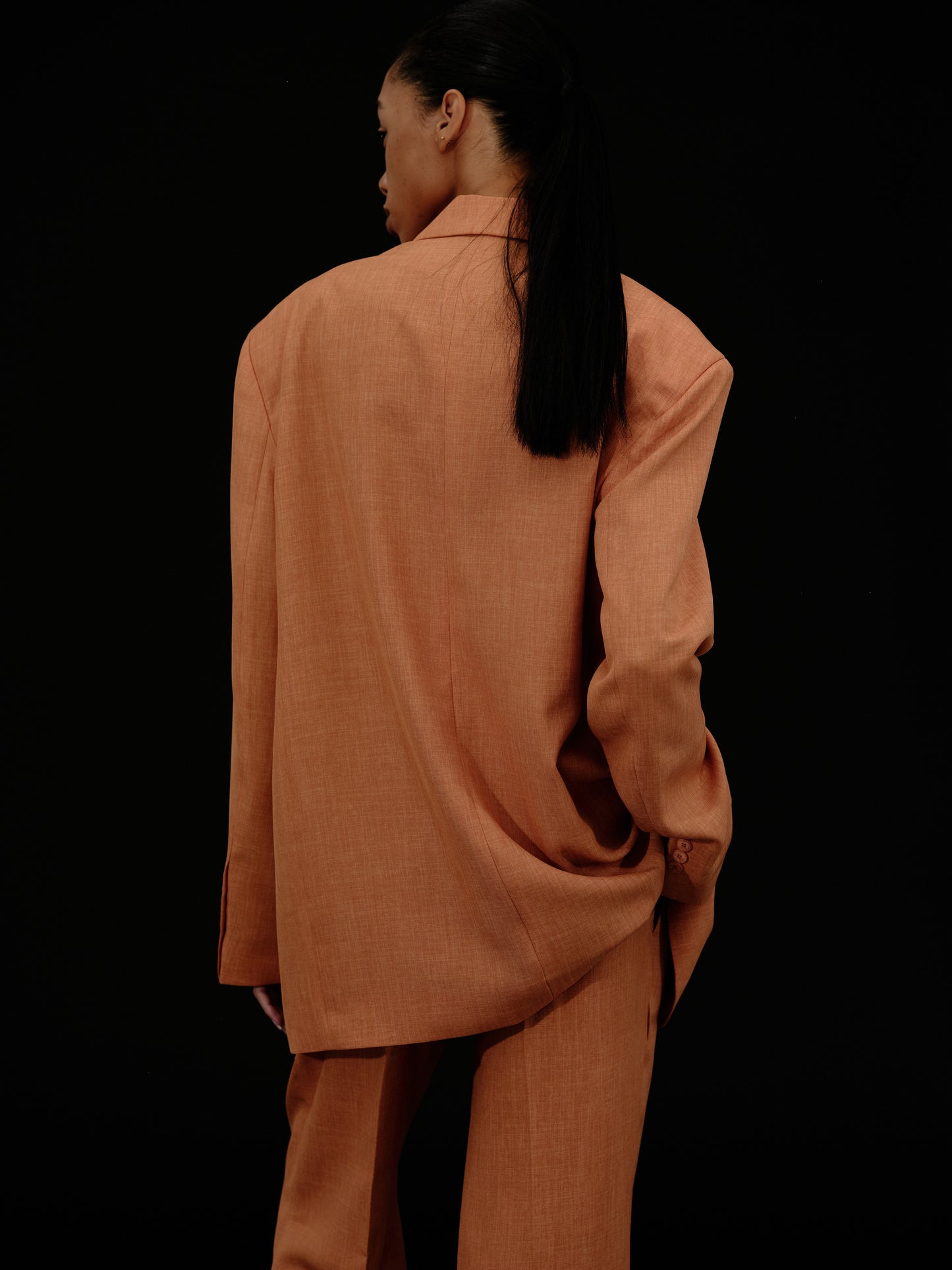 Oversized Boy Blazer, Burnt Orange
