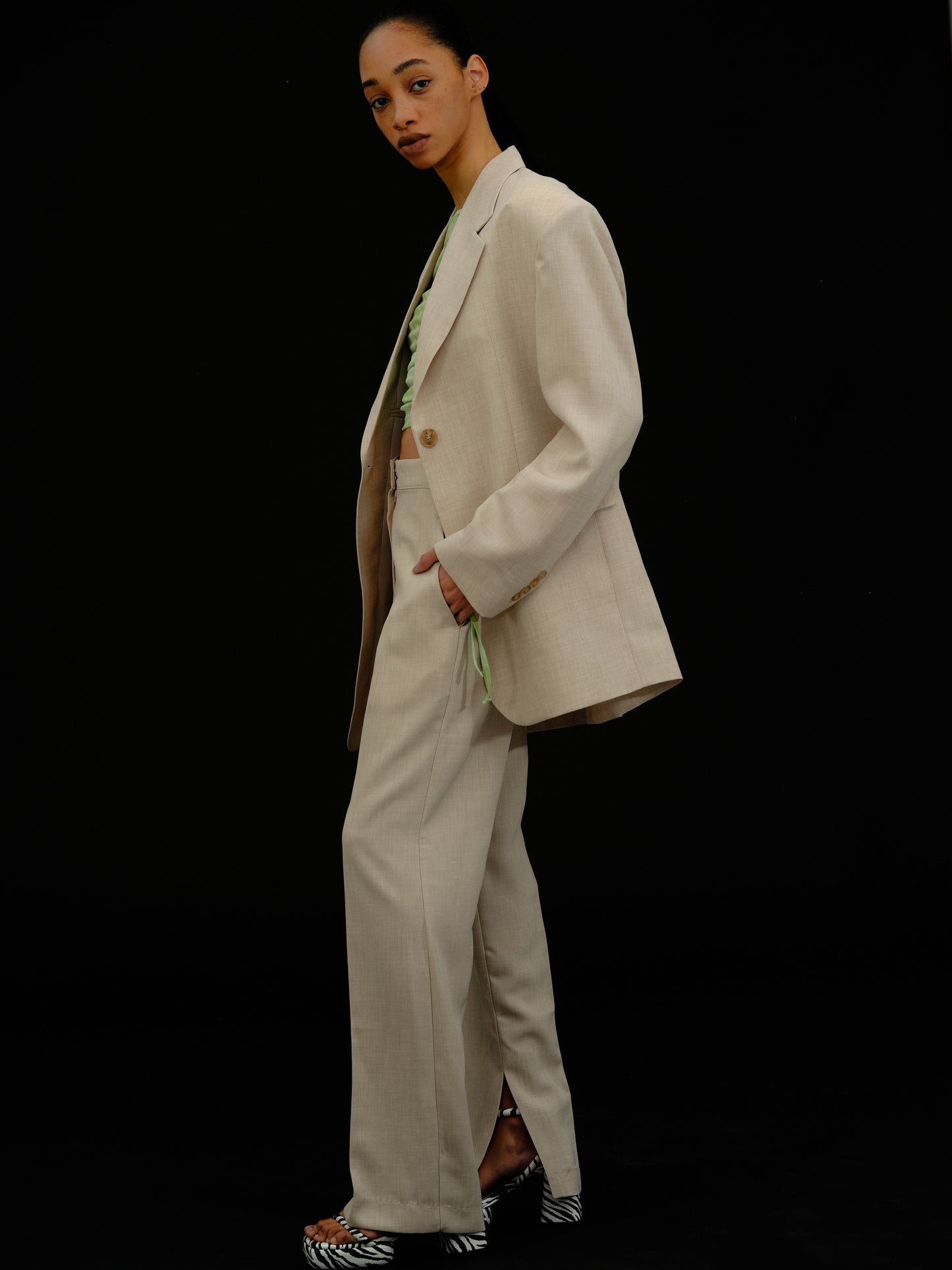 Oversized Boy Blazer, Warm Sand
