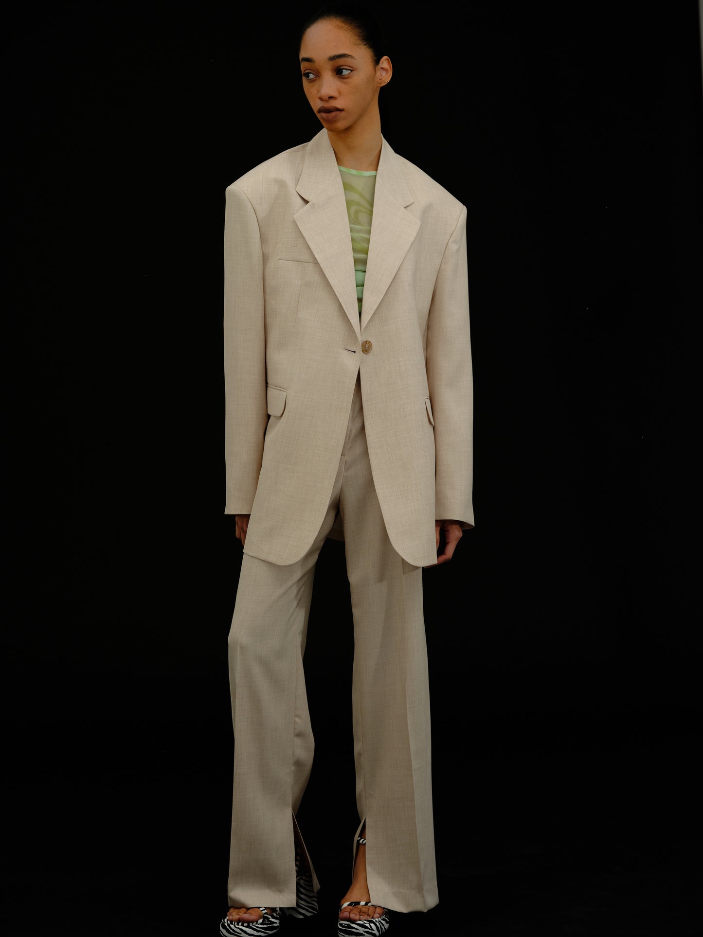 Oversized Boy Blazer, Warm Sand