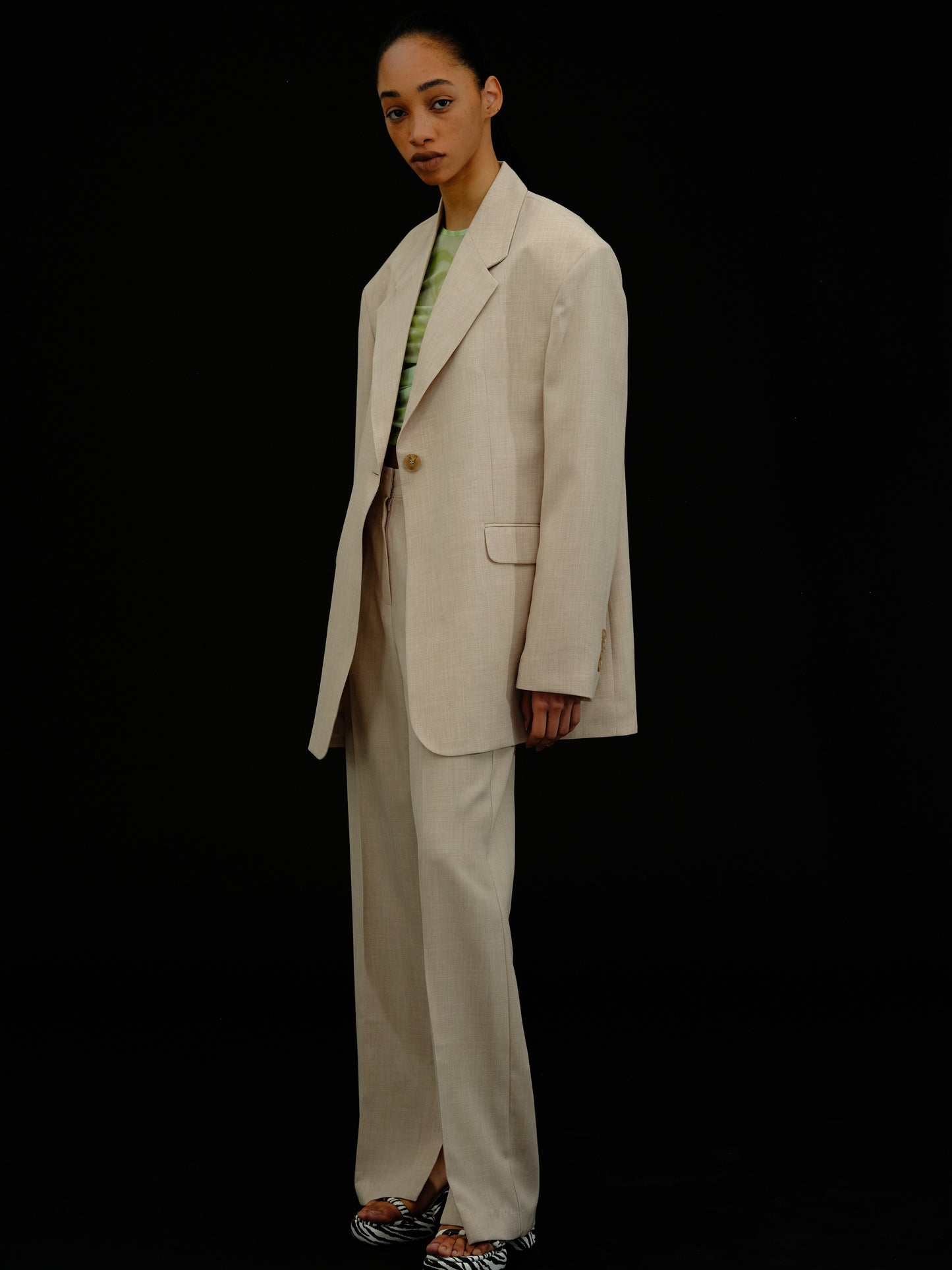 Oversized Boy Blazer, Warm Sand