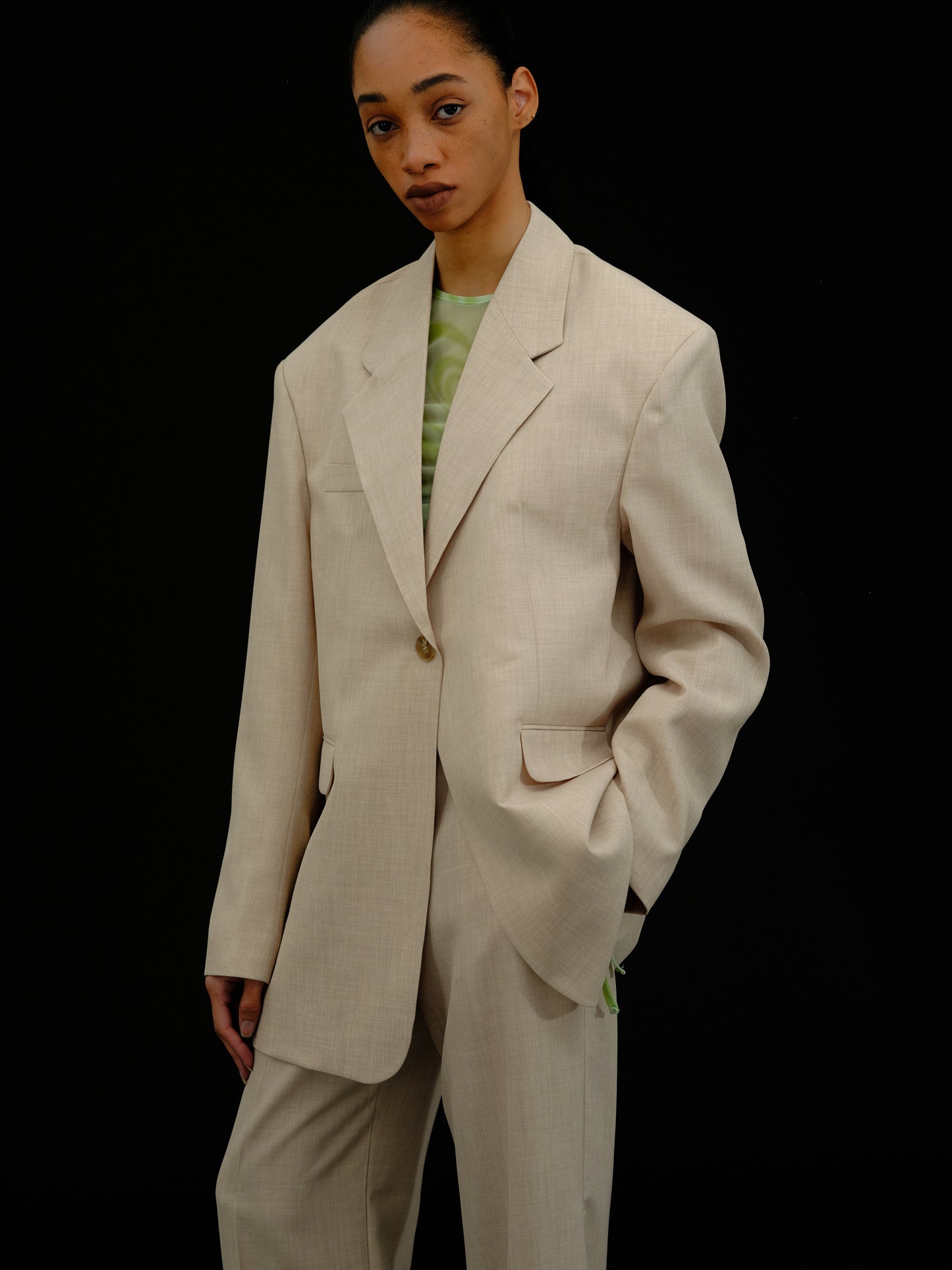 Oversized Boy Blazer, Warm Sand