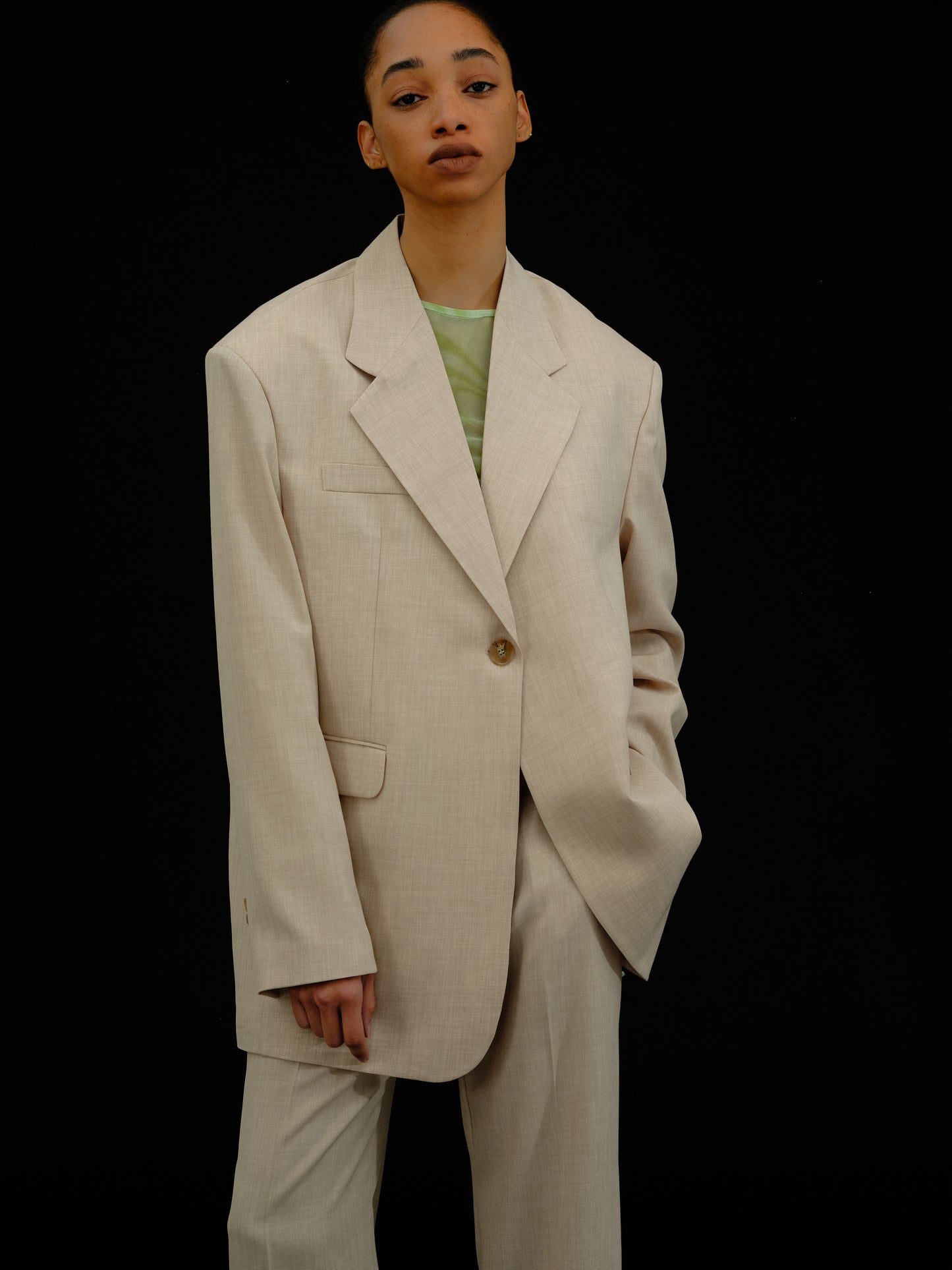 Oversized Boy Blazer, Warm Sand