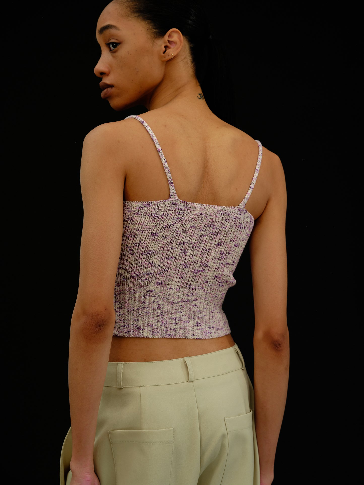 Multicolor Knit Tank, Grape