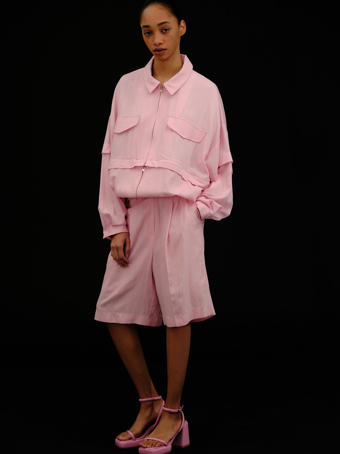 Convertible Bomber Jacket, Lotus