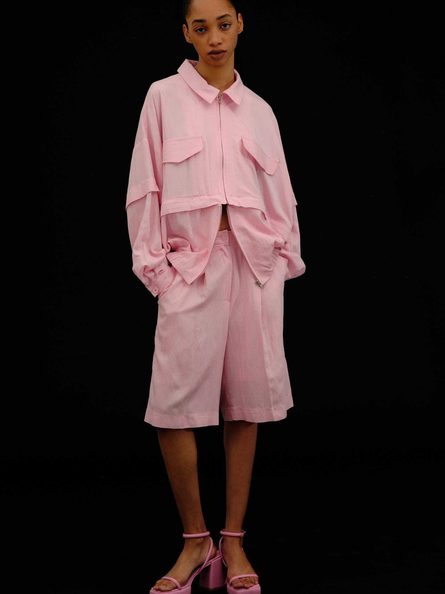Convertible Bomber Jacket, Lotus