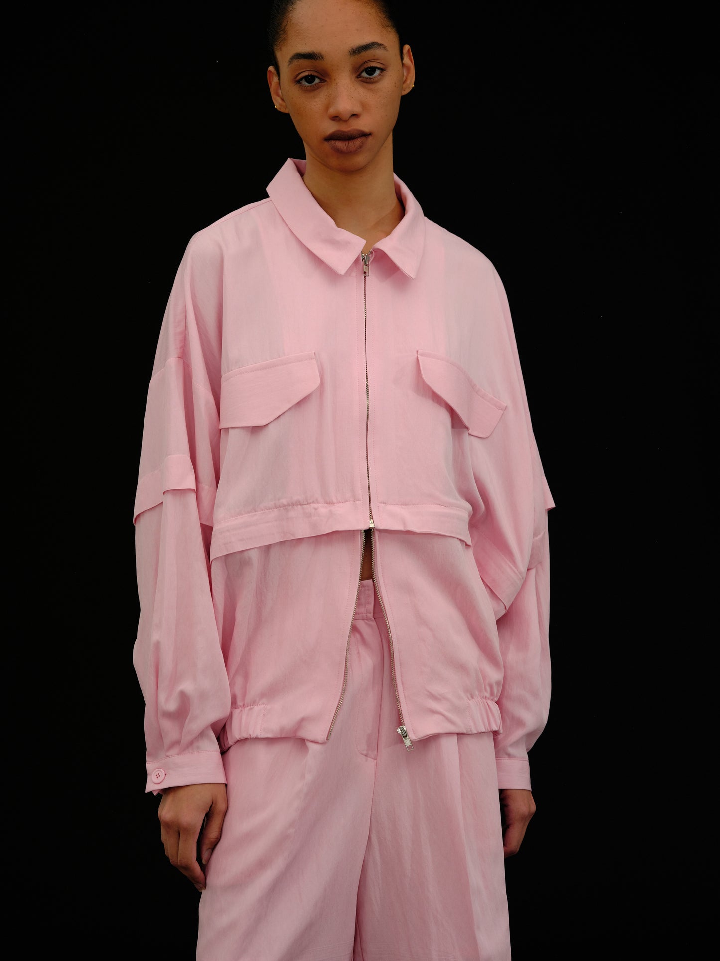 Convertible Bomber Jacket, Lotus