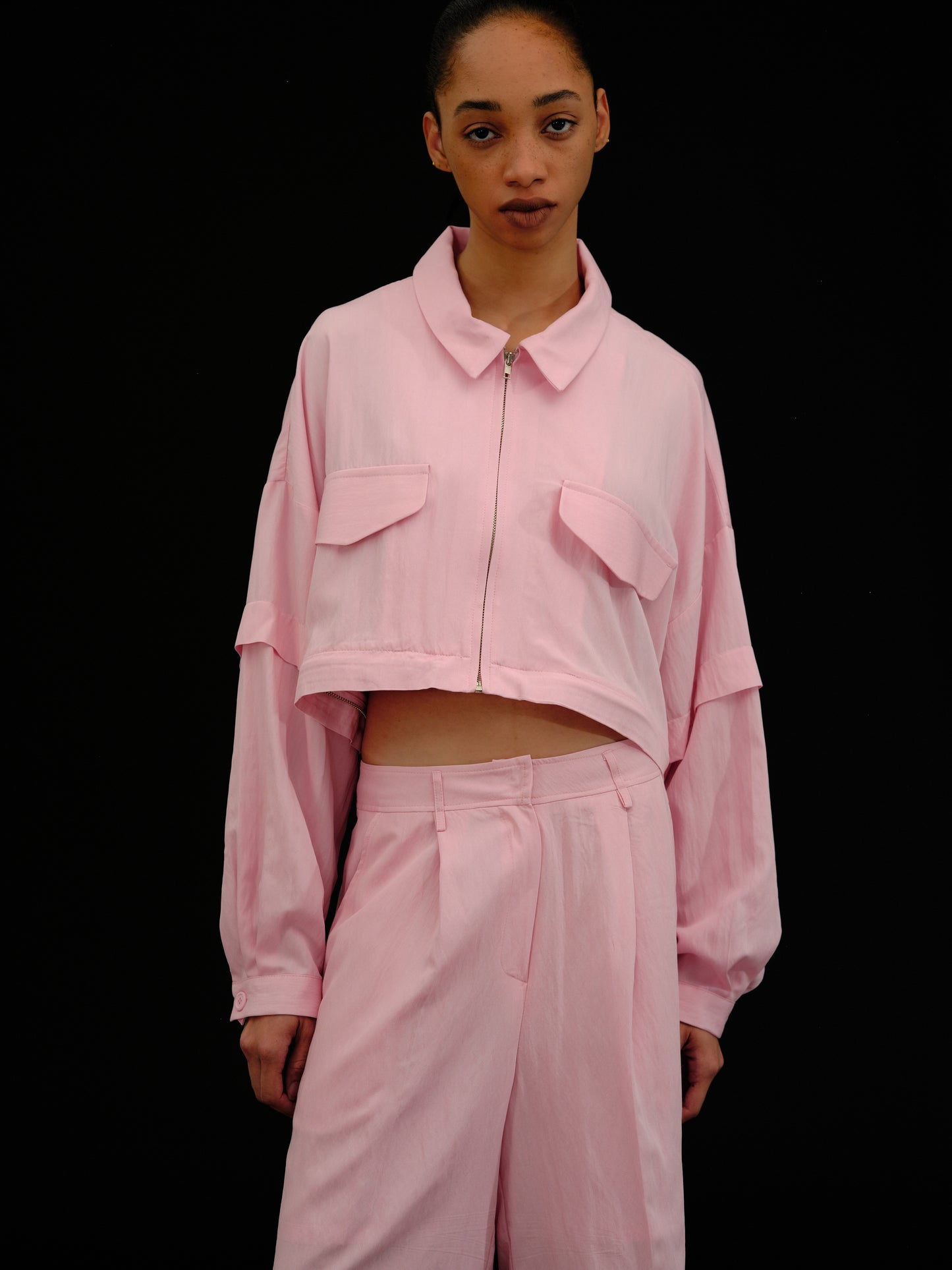 Convertible Bomber Jacket, Lotus