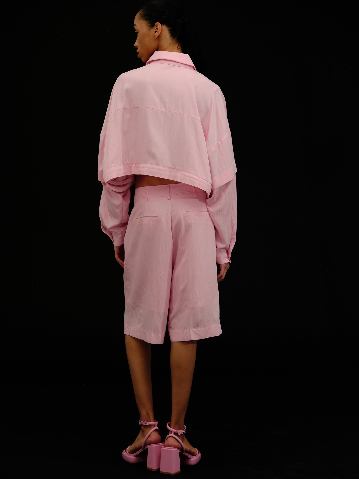 Wide Rayon Shorts, Lotus