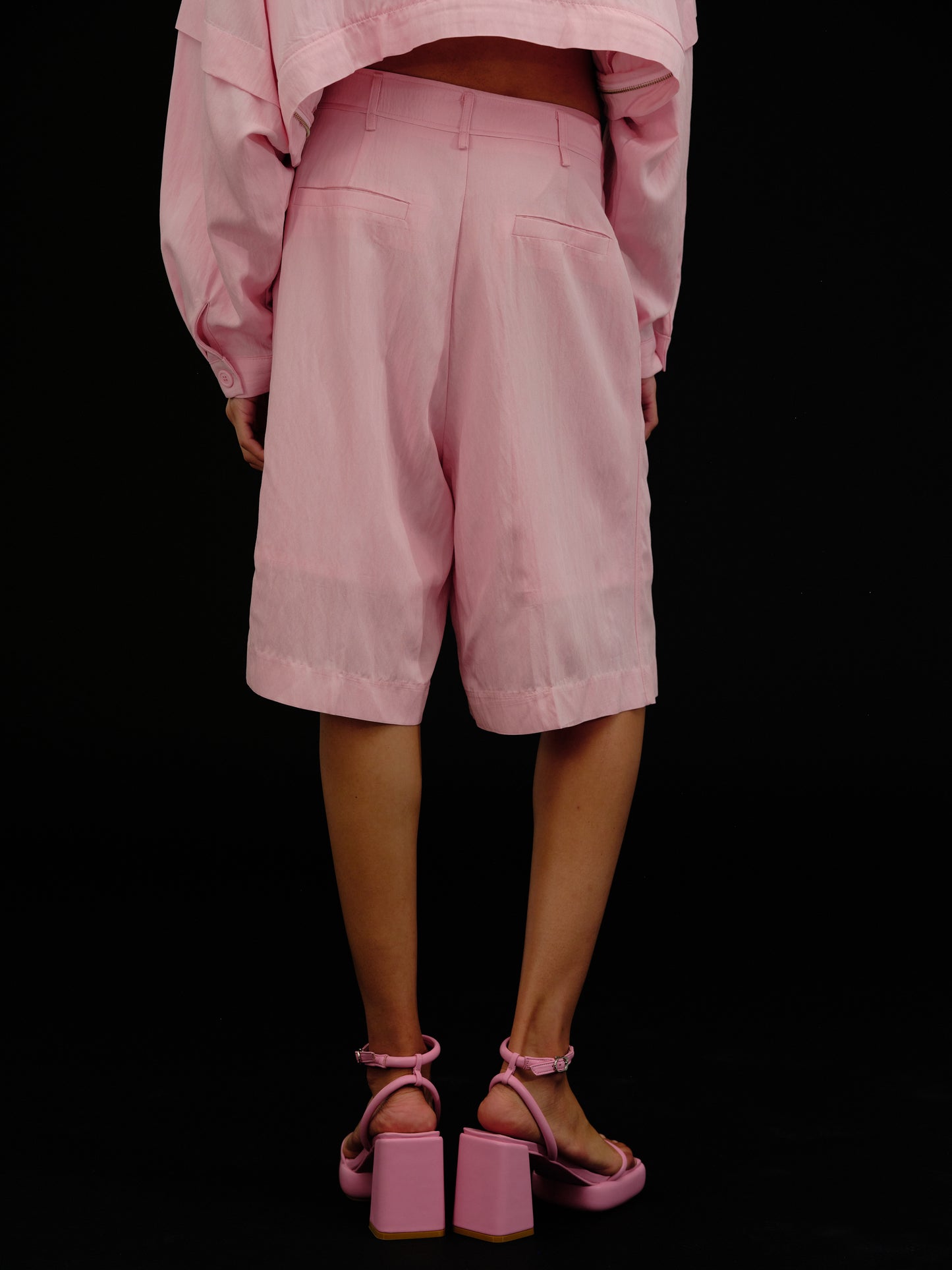 Wide Rayon Shorts, Lotus