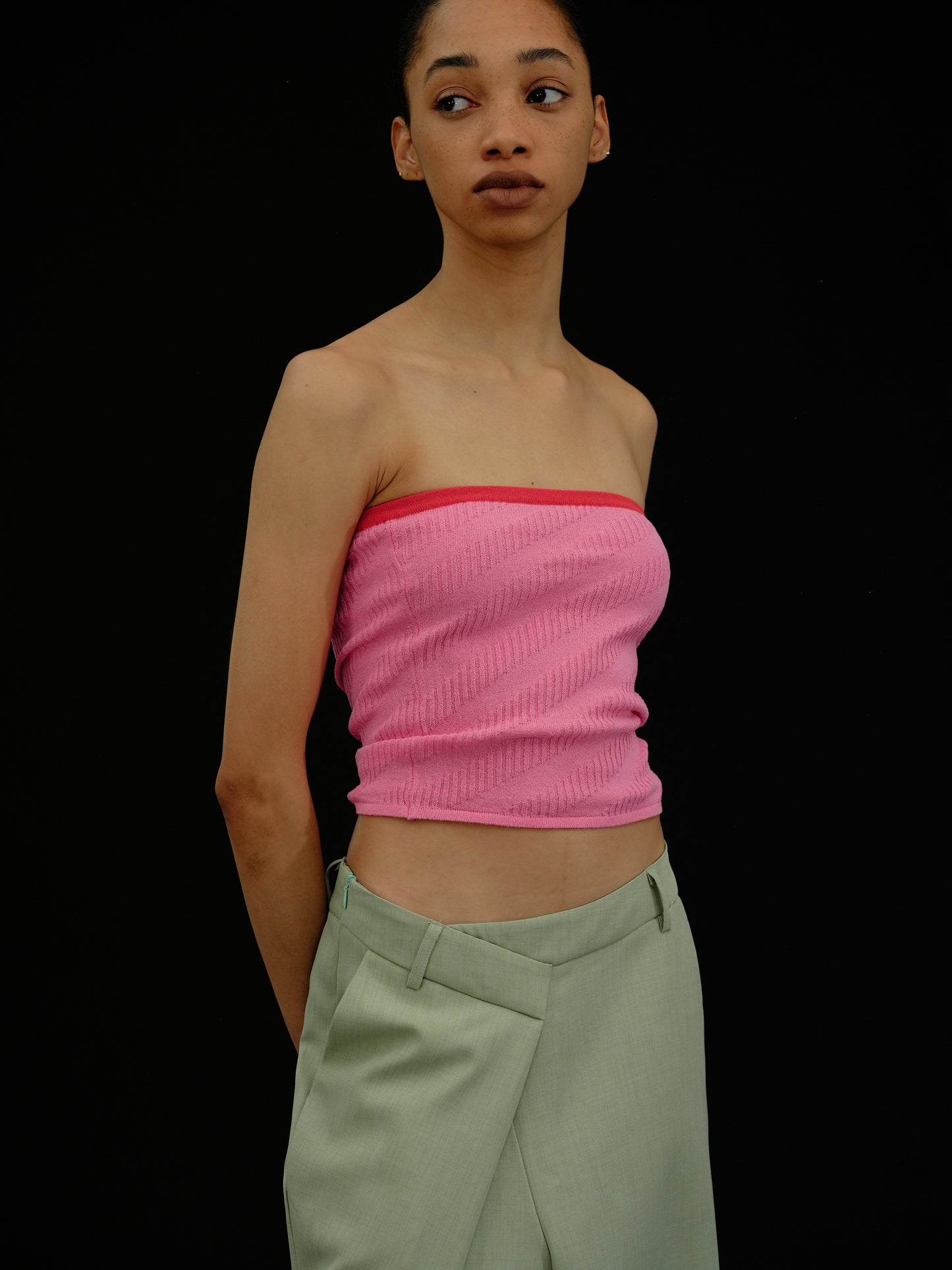 Strapless Tank Top, Hot Pink