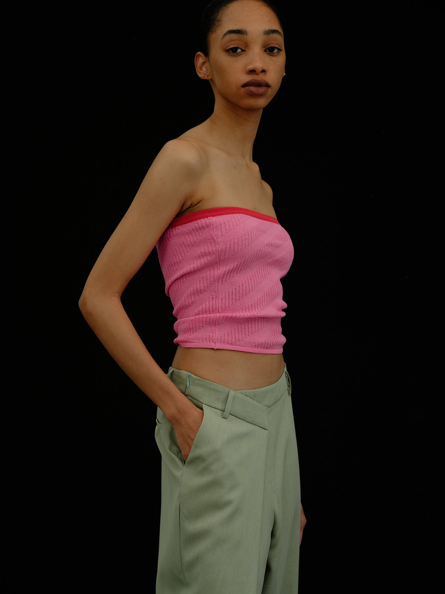 Strapless Tank Top, Hot Pink