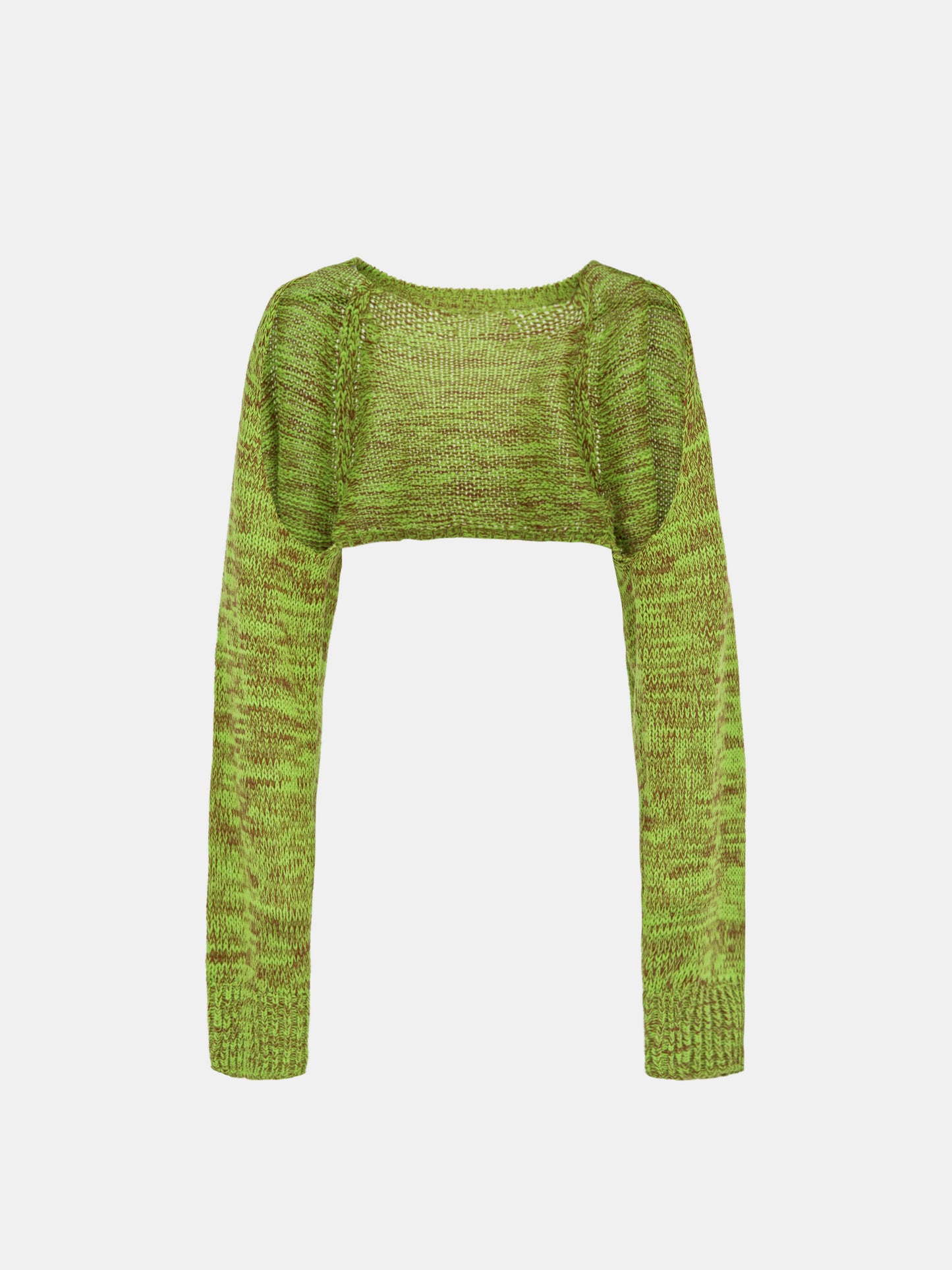 Bolero Knit Cardigan, Green Tea