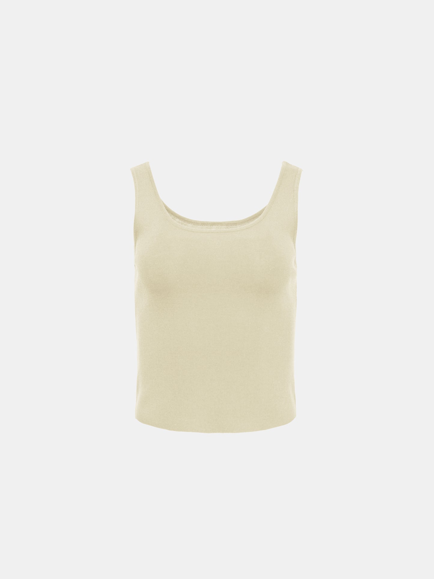 Cut-Out Overlay Knit Set, Natural Beige